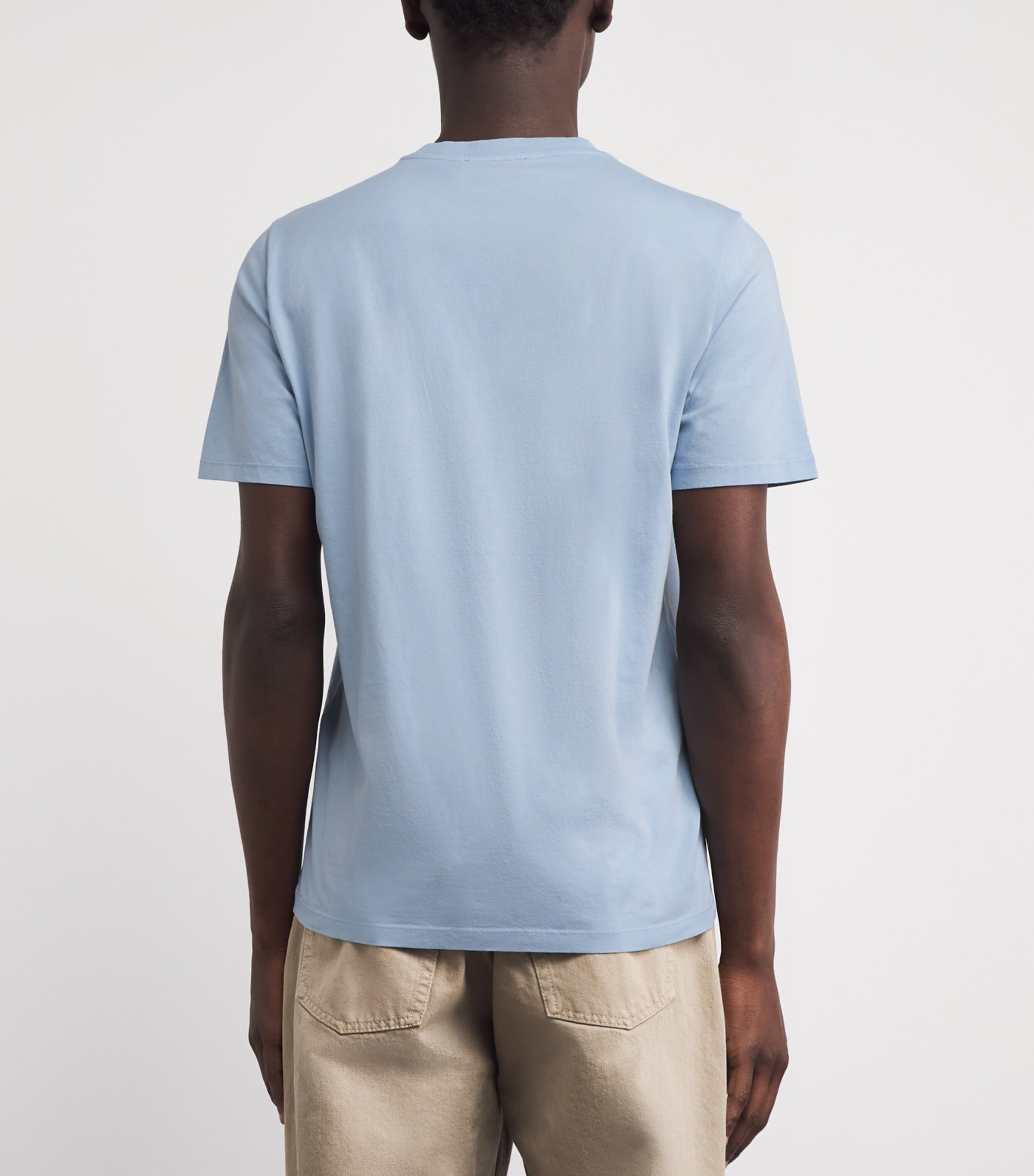 Harrods Mens Cotton T-Shirt Blue Image 5