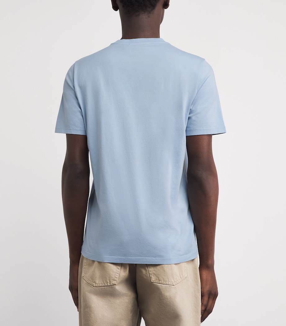 Harrods Mens Cotton T-Shirt Blue Image 5