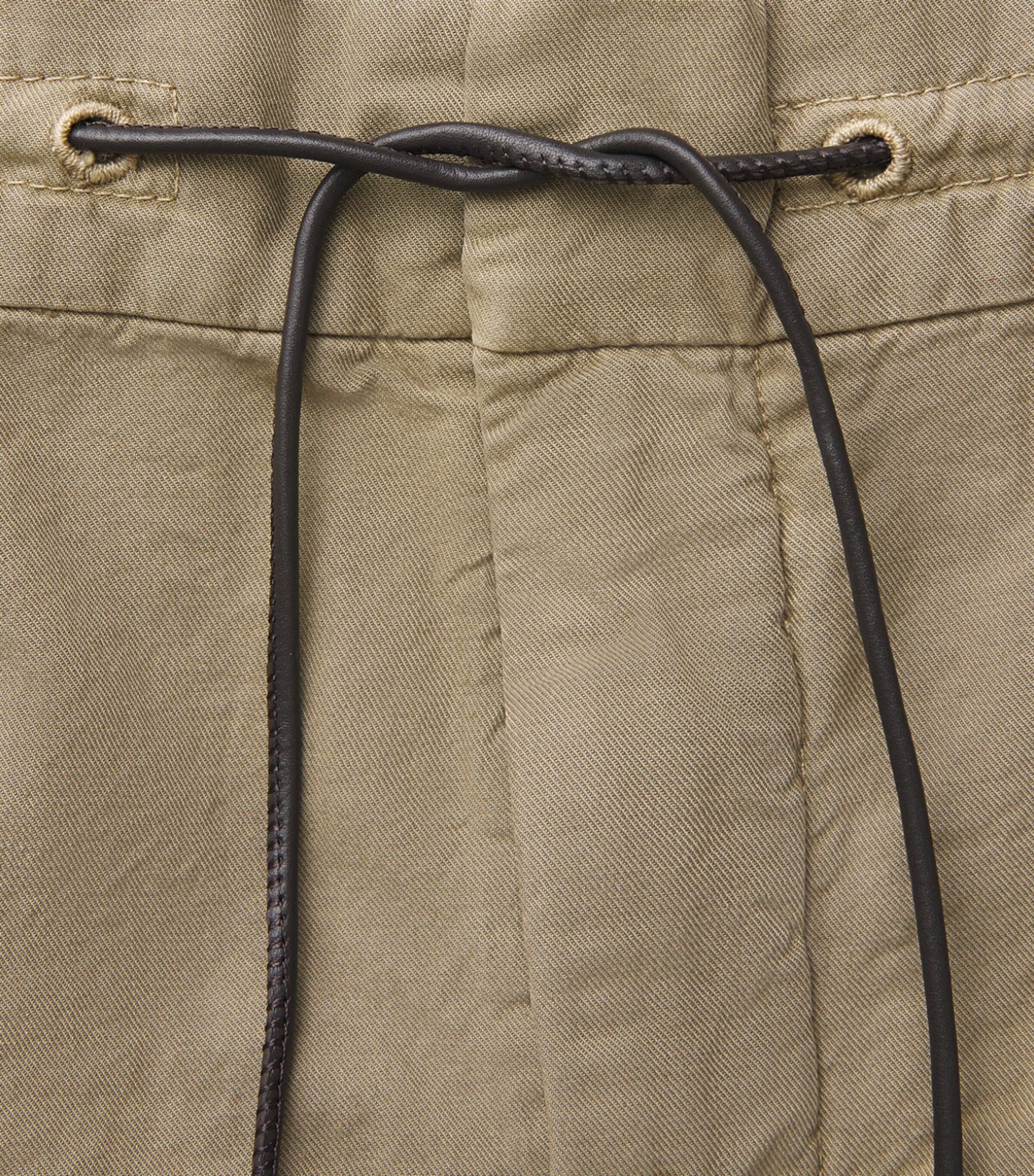FRAME Drawstring The Gallery Wide-Leg Trousers Army Image 6