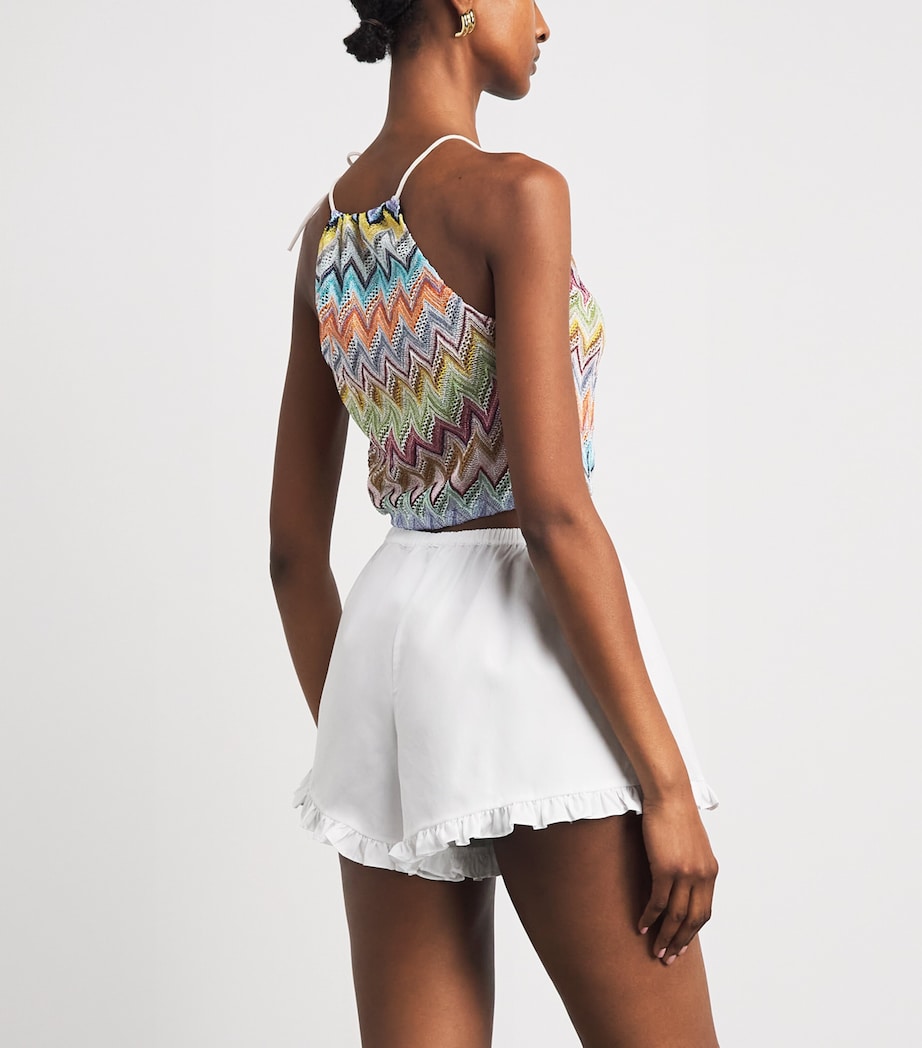 Missoni Womens Zigzag Tie-Strap Crop Top Smsor Multicolor Image 5