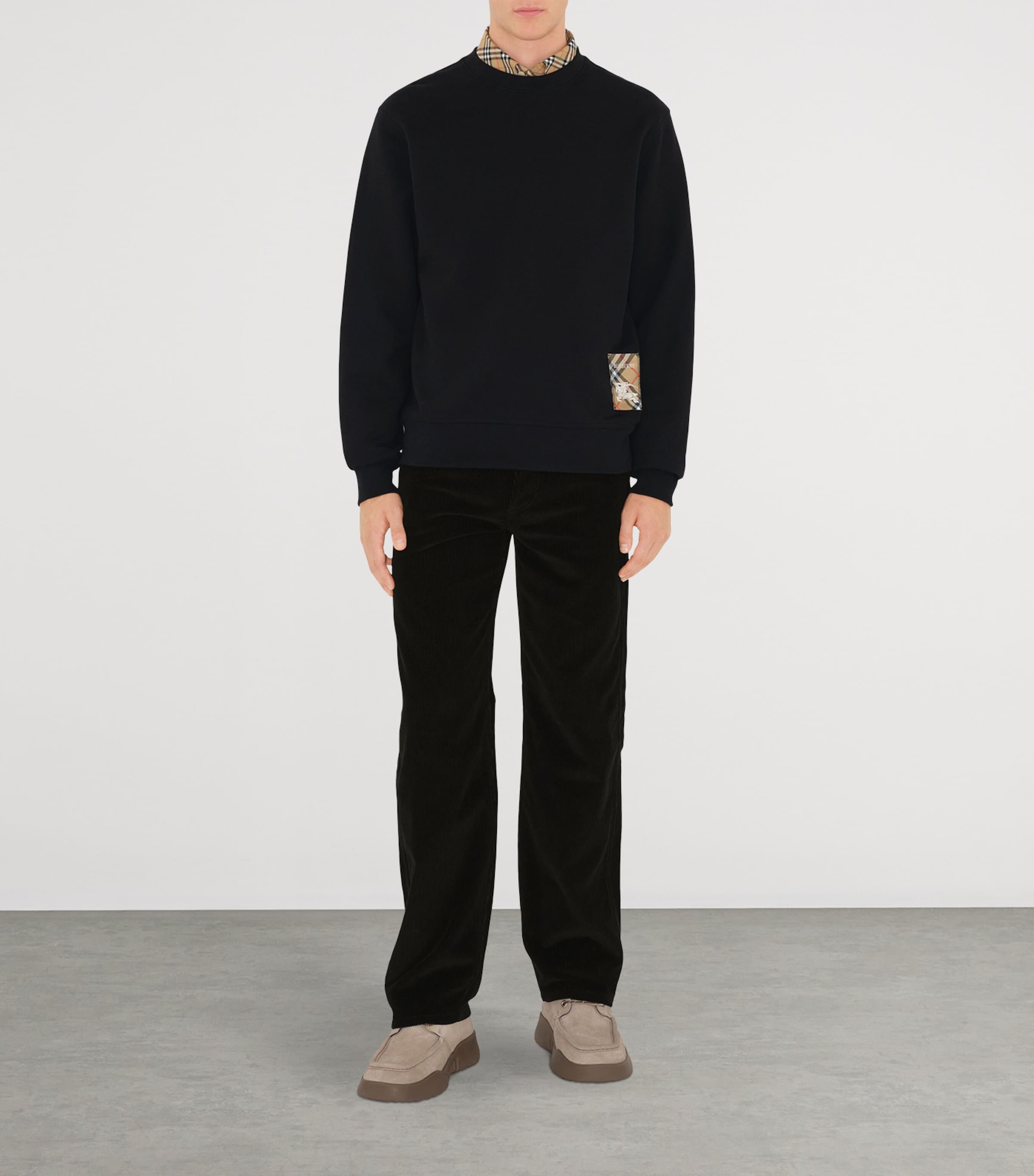 Cotton-Linen Check Overshirt BLACK Image 2