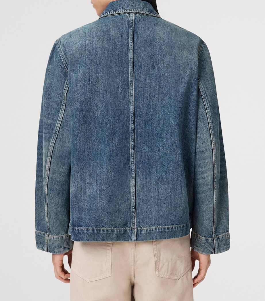 AllSaints Mens Mukesh Denim Jacket Mid Indigo Image 4