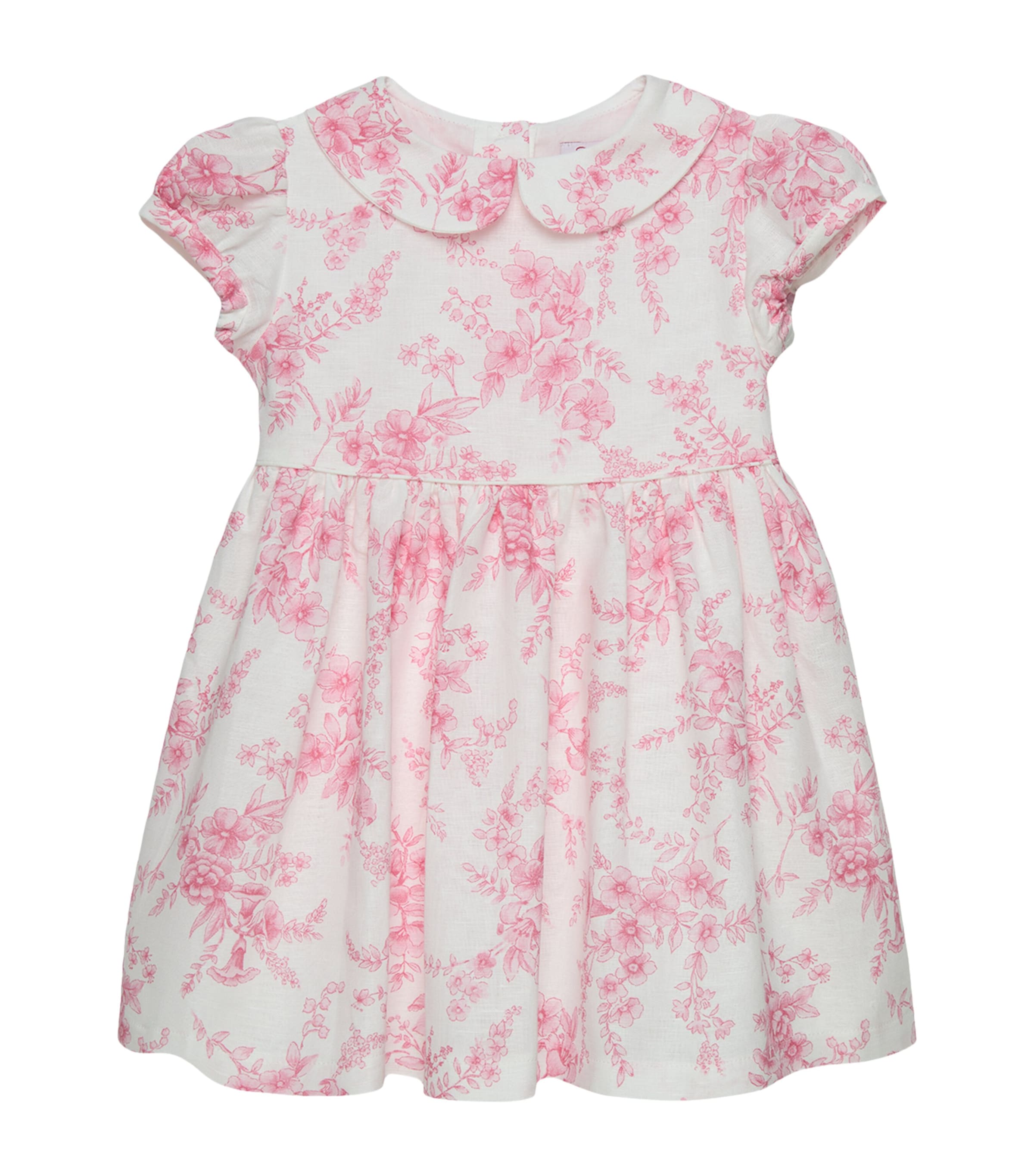 Trotters Linen-Cotton Kate Floral Dress (3-24 Months) Pink Floral Image 1