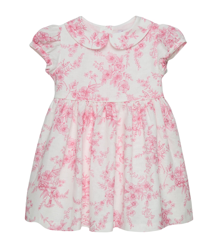 Trotters Linen-Cotton Kate Floral Dress (3-24 Months) Pink Floral Image 1