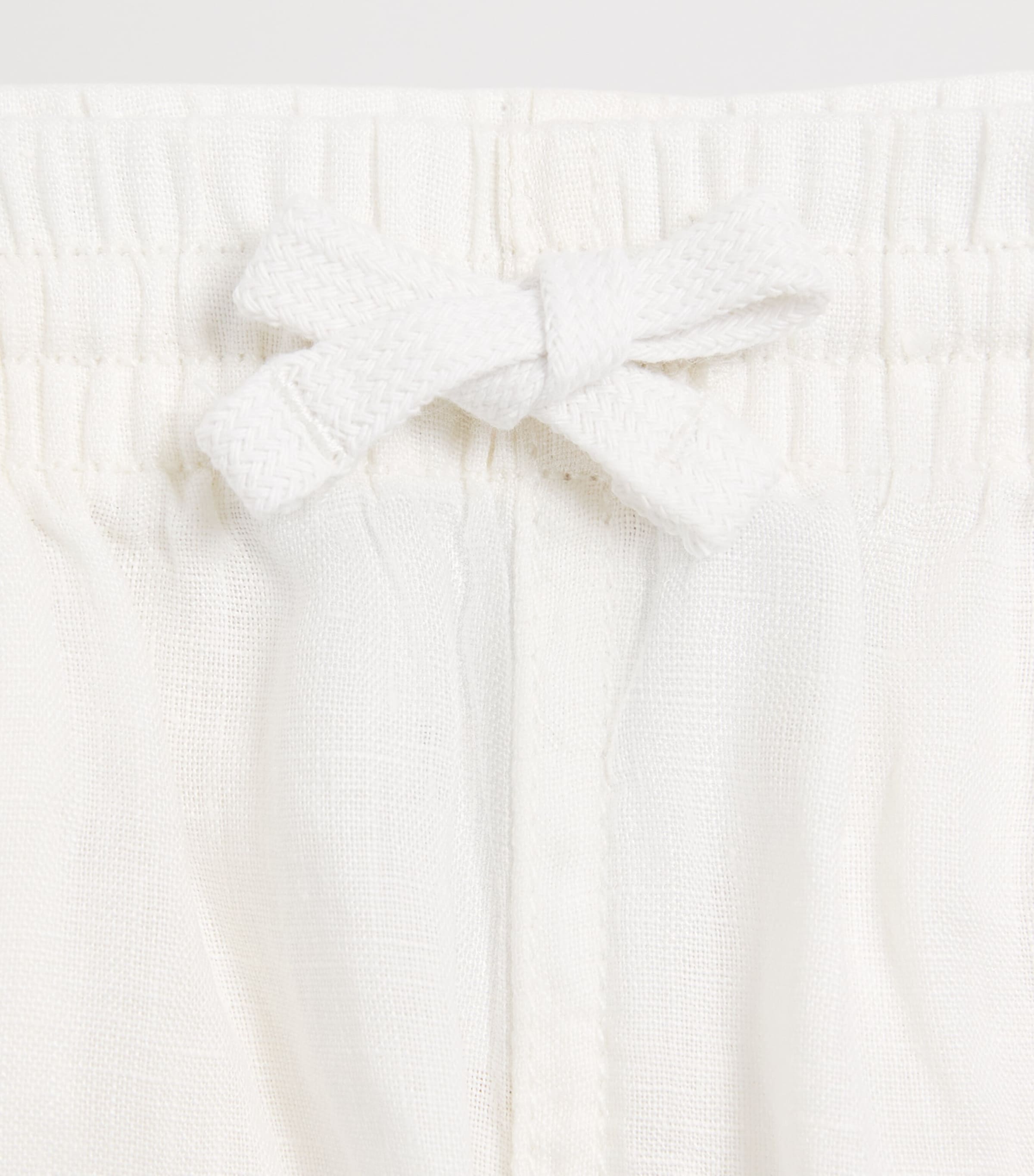 Linen Drawstring Sweatpants (2-7 Years) WHITE Image 3