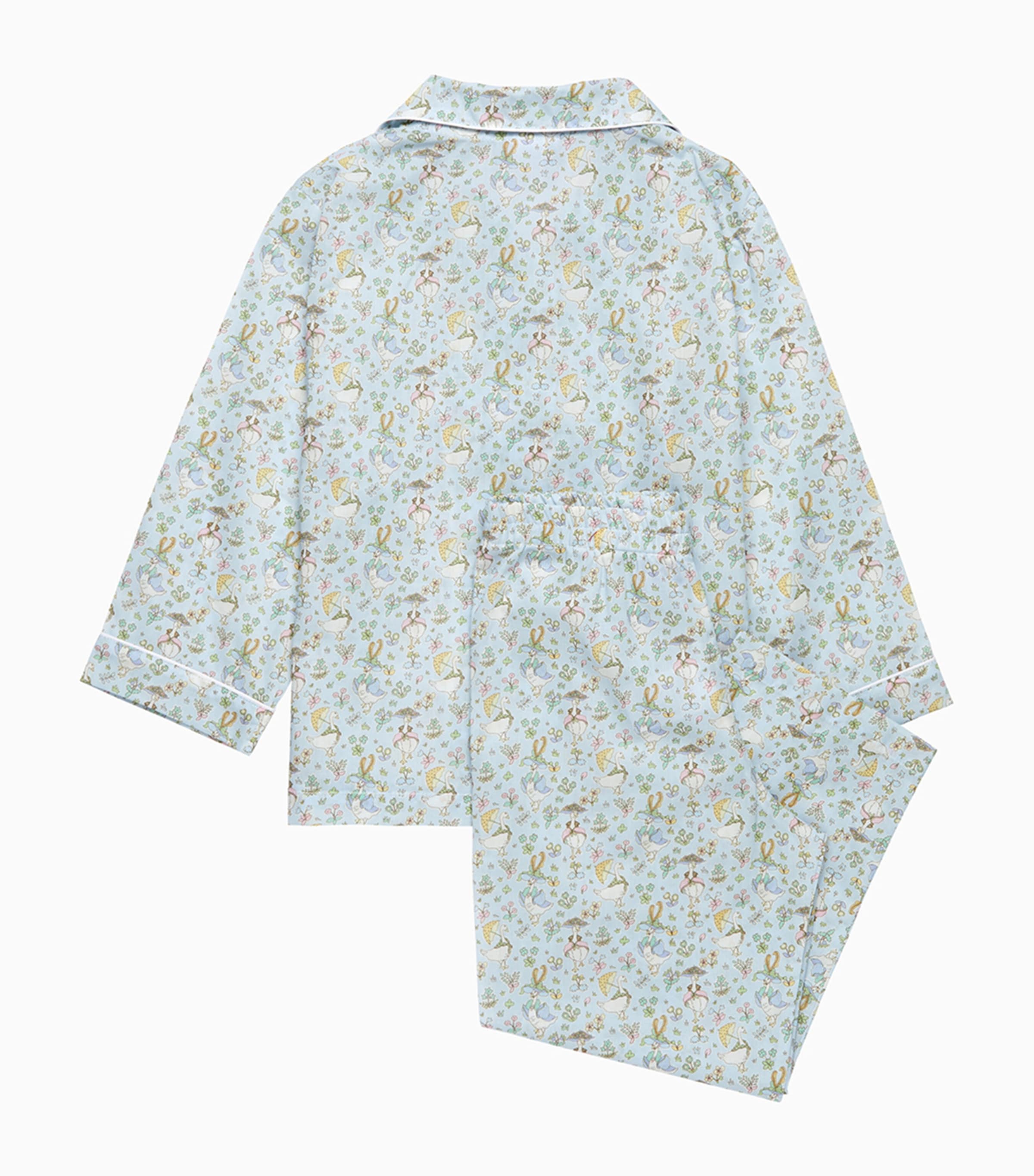 Tana Lawn Cotton Liberty Print Pyjamas (12-18 Months) SEA BLUE Image 2