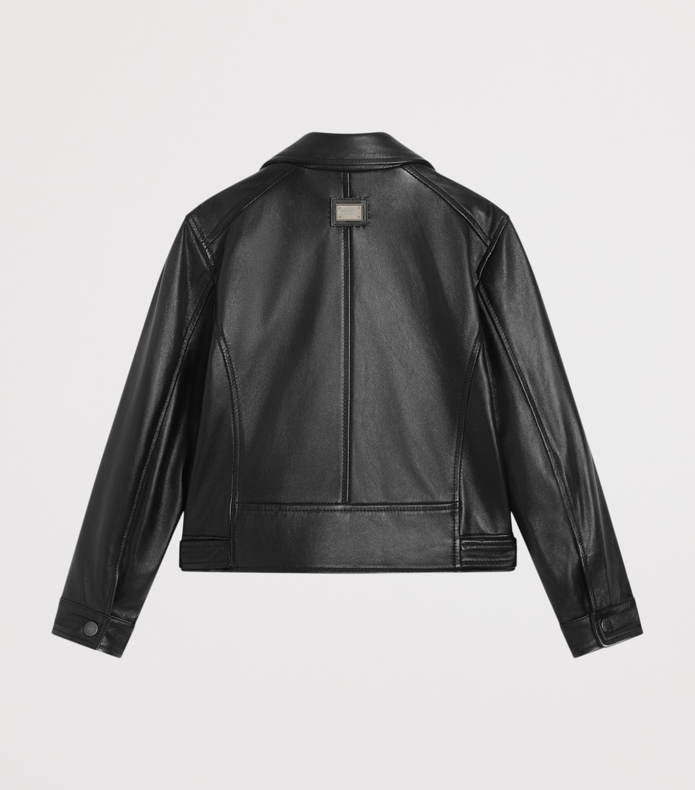 Dolce&Gabbana Kids Leather Jacket (8-12+ Years) Black Image 2