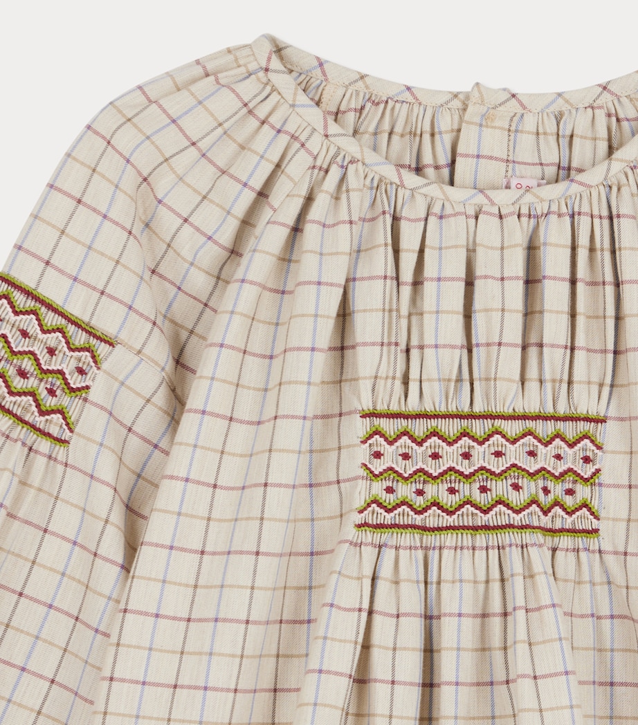 Cotton Smocked Poldie Blouse (4-8 Years) CA MASTIC Image 3