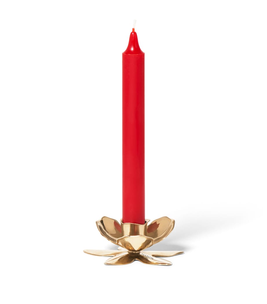 Trudon Flower Candlestick Holder Gold Image 3