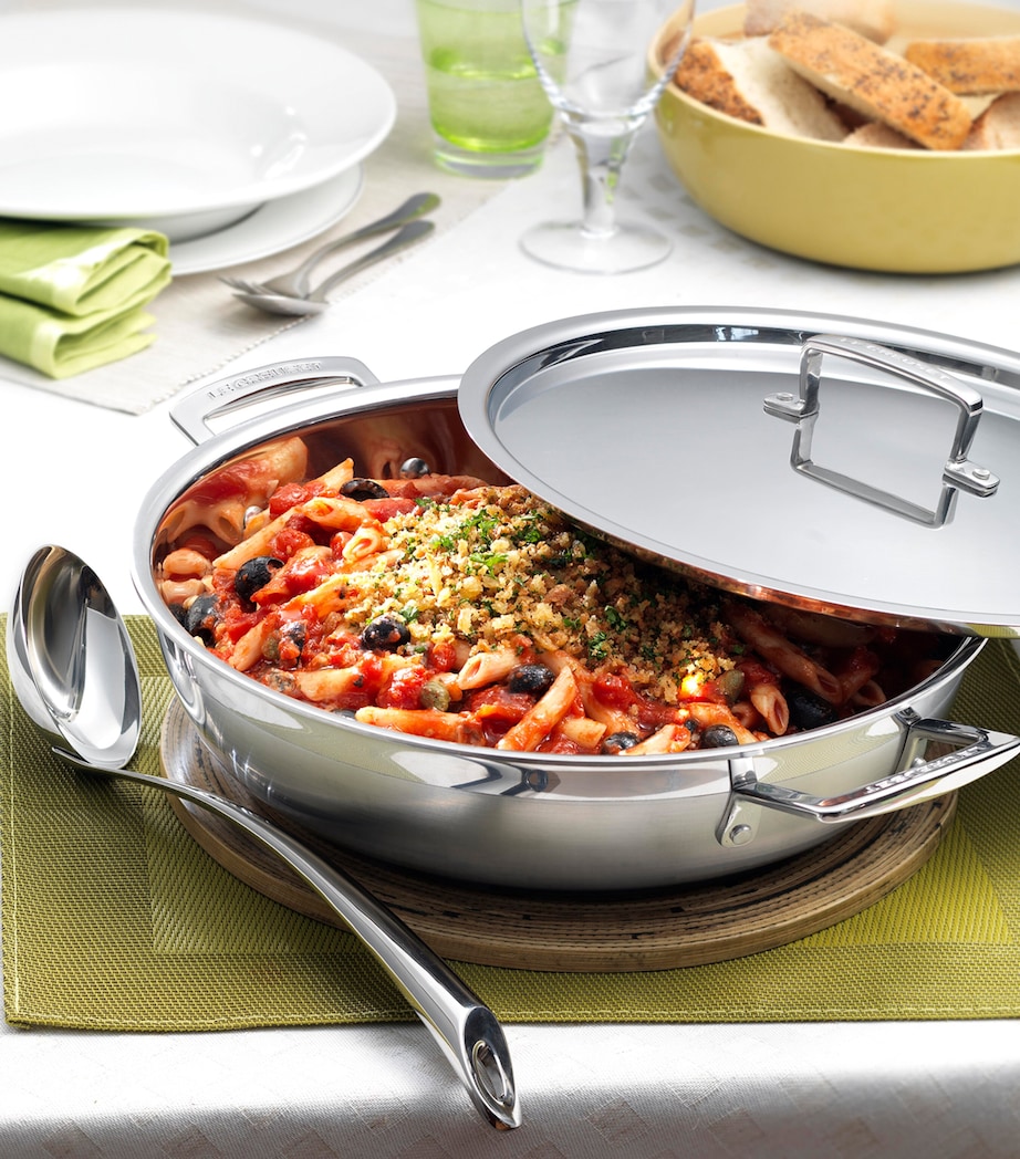 3-Ply Stainless Steel Shallow Casserole Dish (24cm) STEEL Image 4