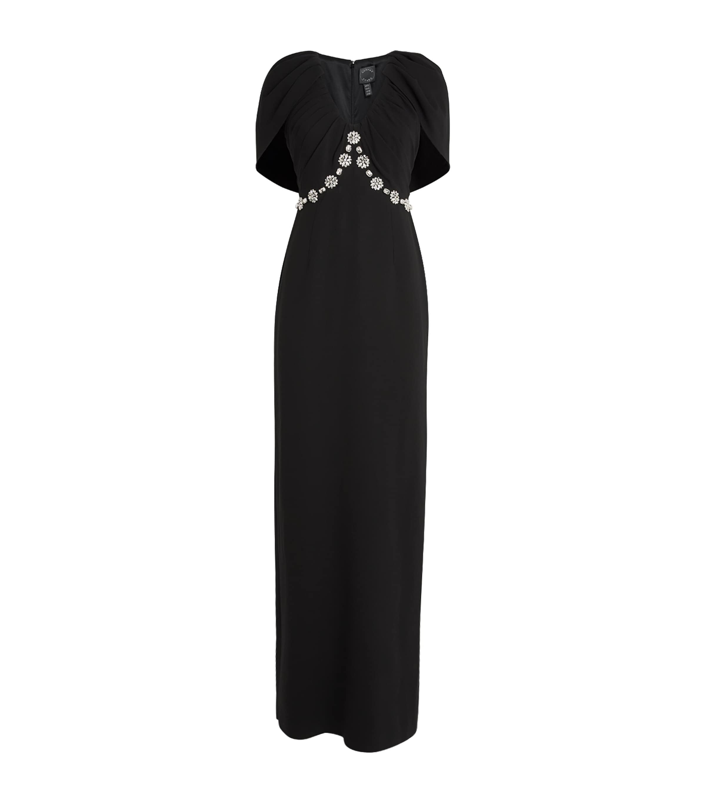 Huishan Zhang Martha V-neck Maxi Dress In Black