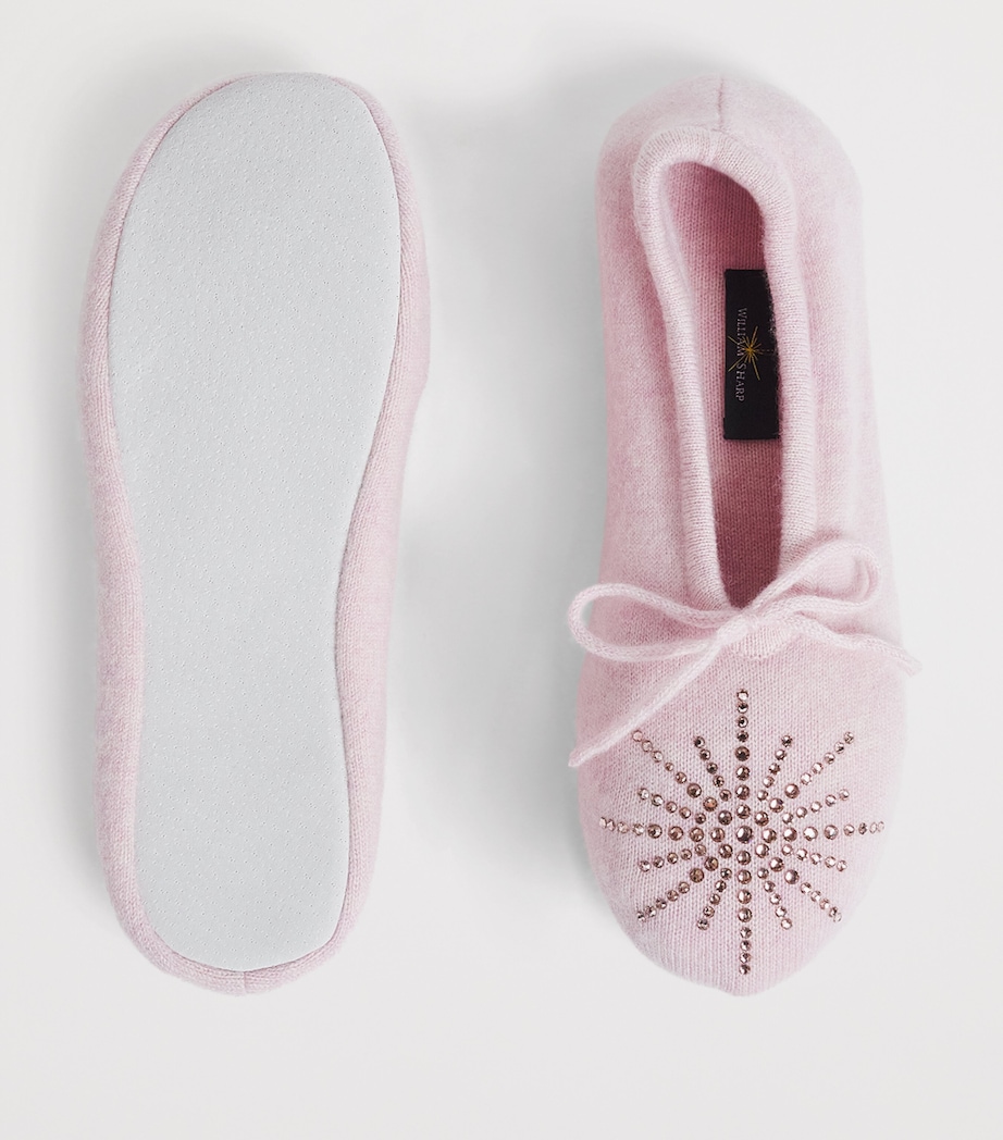 Cashmere Embellished Dolly Slippers PINK SORBET/VIN Image 7