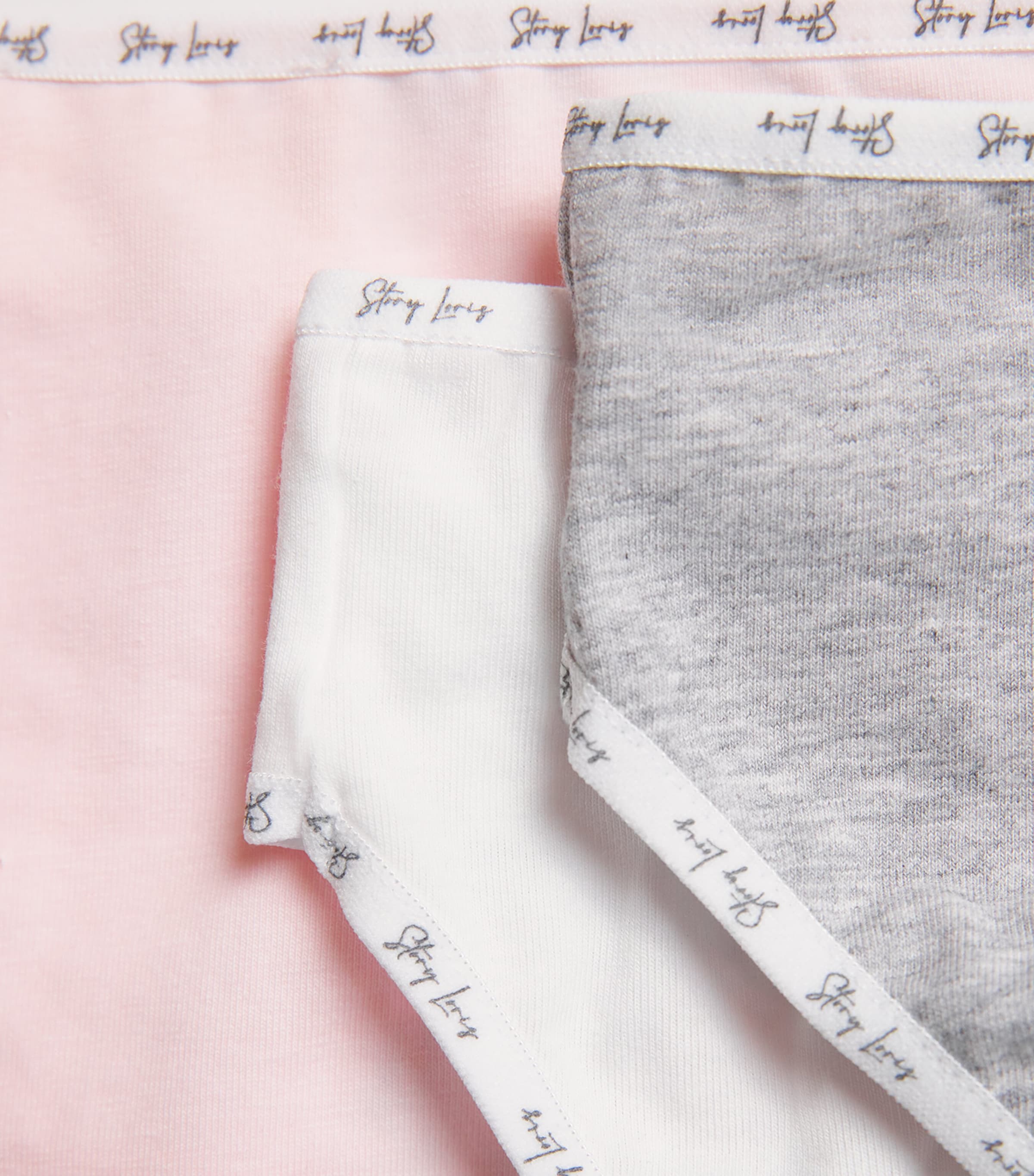 Story Loris Pack of 3 Stretch-Cotton Logo Knickers (4-14 Years) Ass Image 4