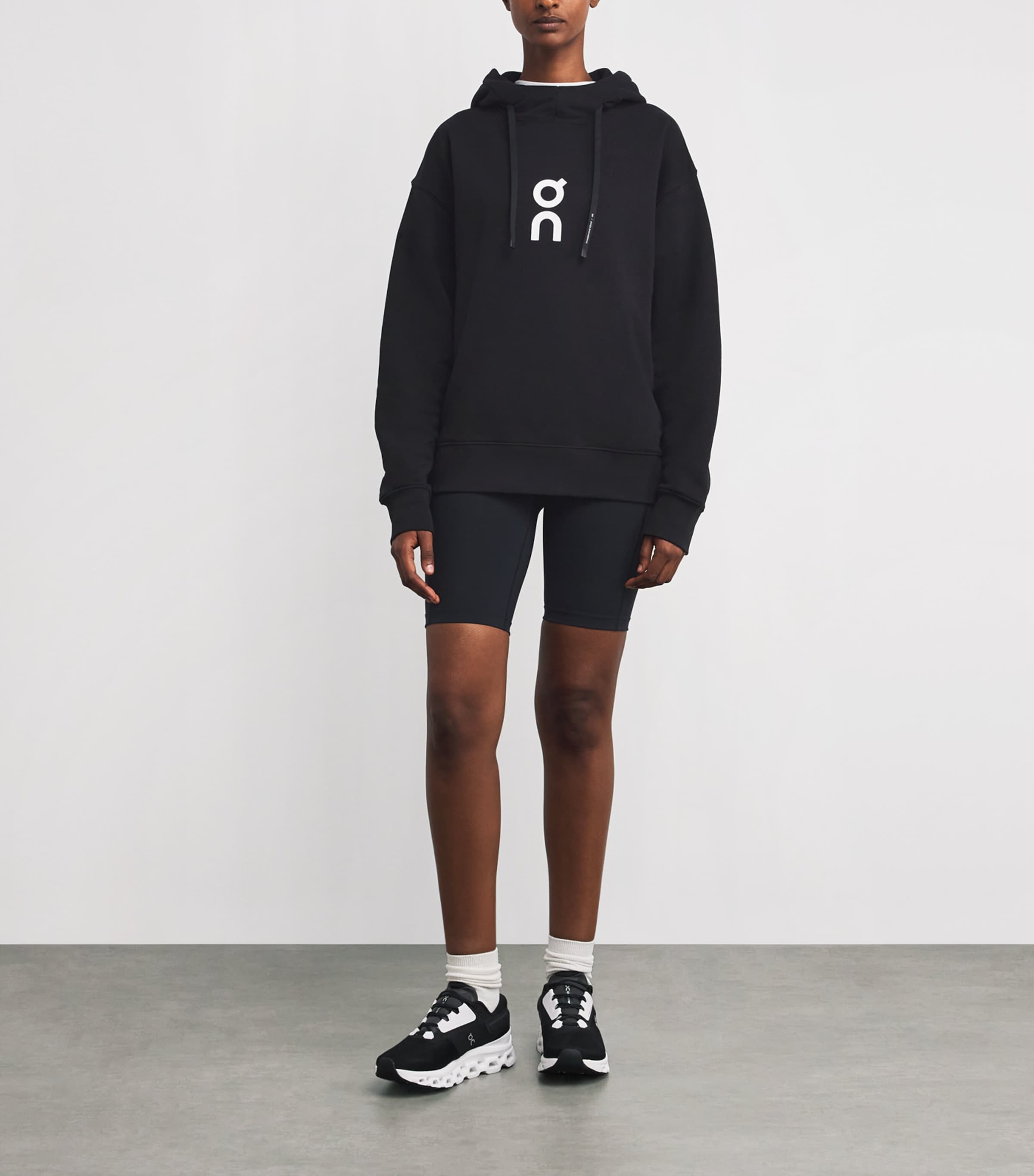 Organic Cotton-Blend Club Hoodie BLACK Image 2