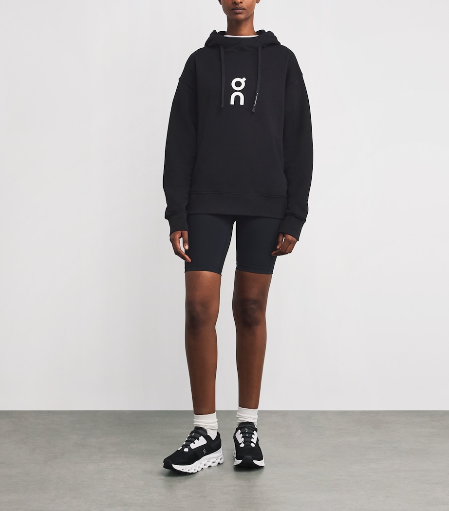 Organic Cotton-Blend Club Hoodie BLACK Image 2
