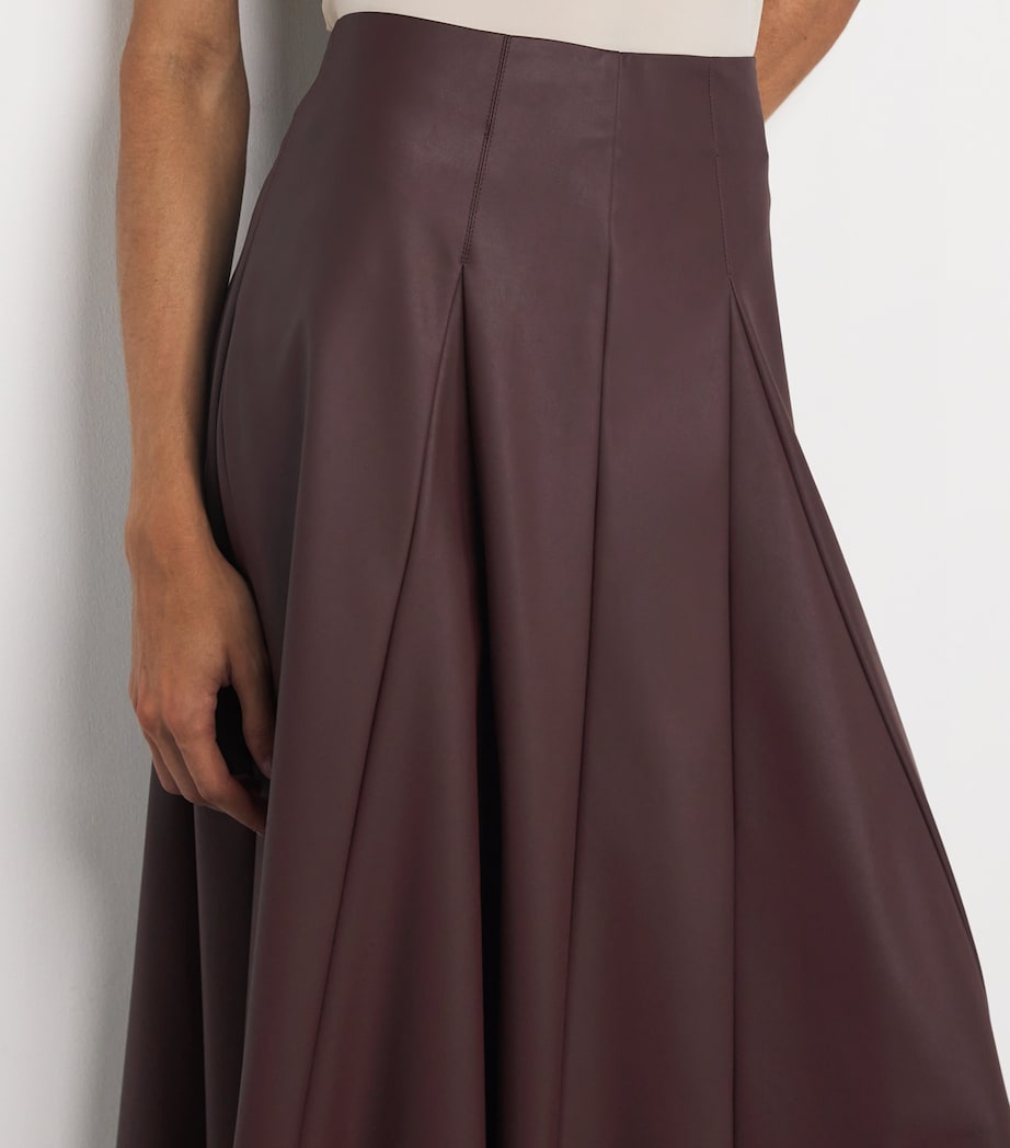 Faux Leather Nocera Maxi Skirt 002 BORDEAUX Image 6