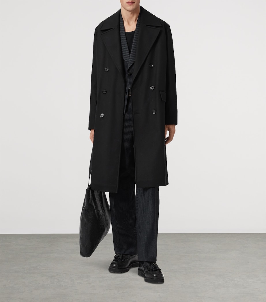 Wool-Blend Curran Overcoat BLACK Image 3