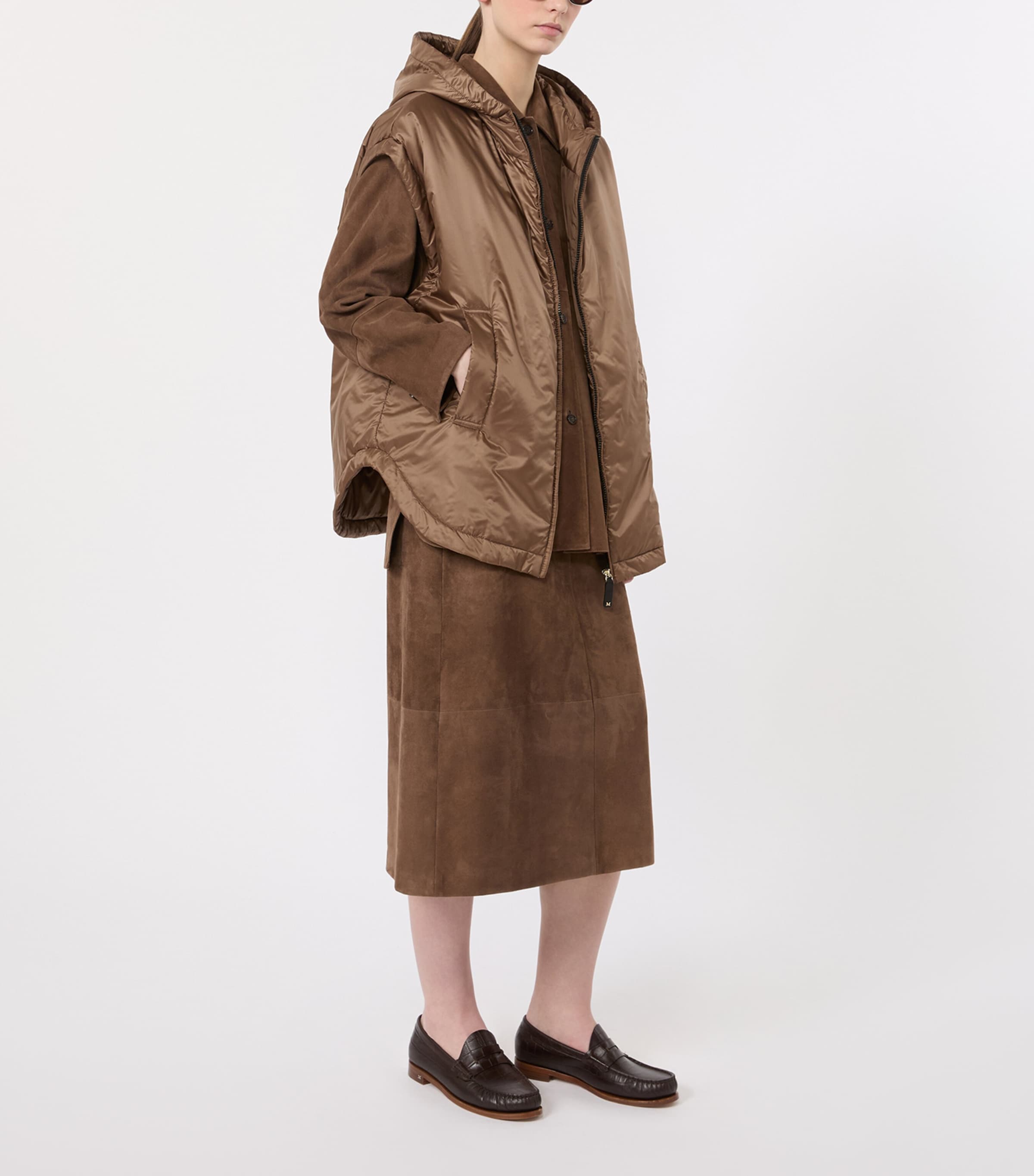 Max Mara Womens The Cube Sleeveless Jacket Mud Image 2