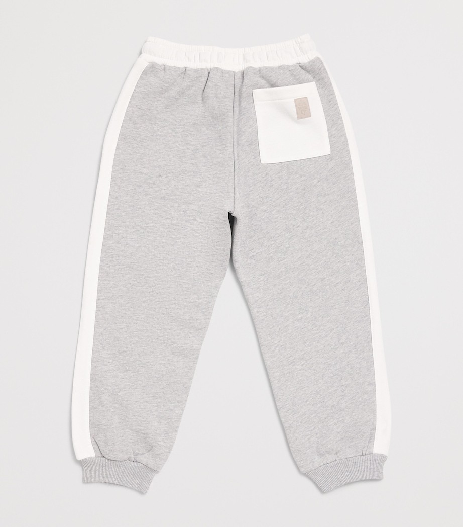 Eleventy Kids Cotton Drawstring Sweatpants (2-16 Years) Gri Ch.mel/avo Image 2