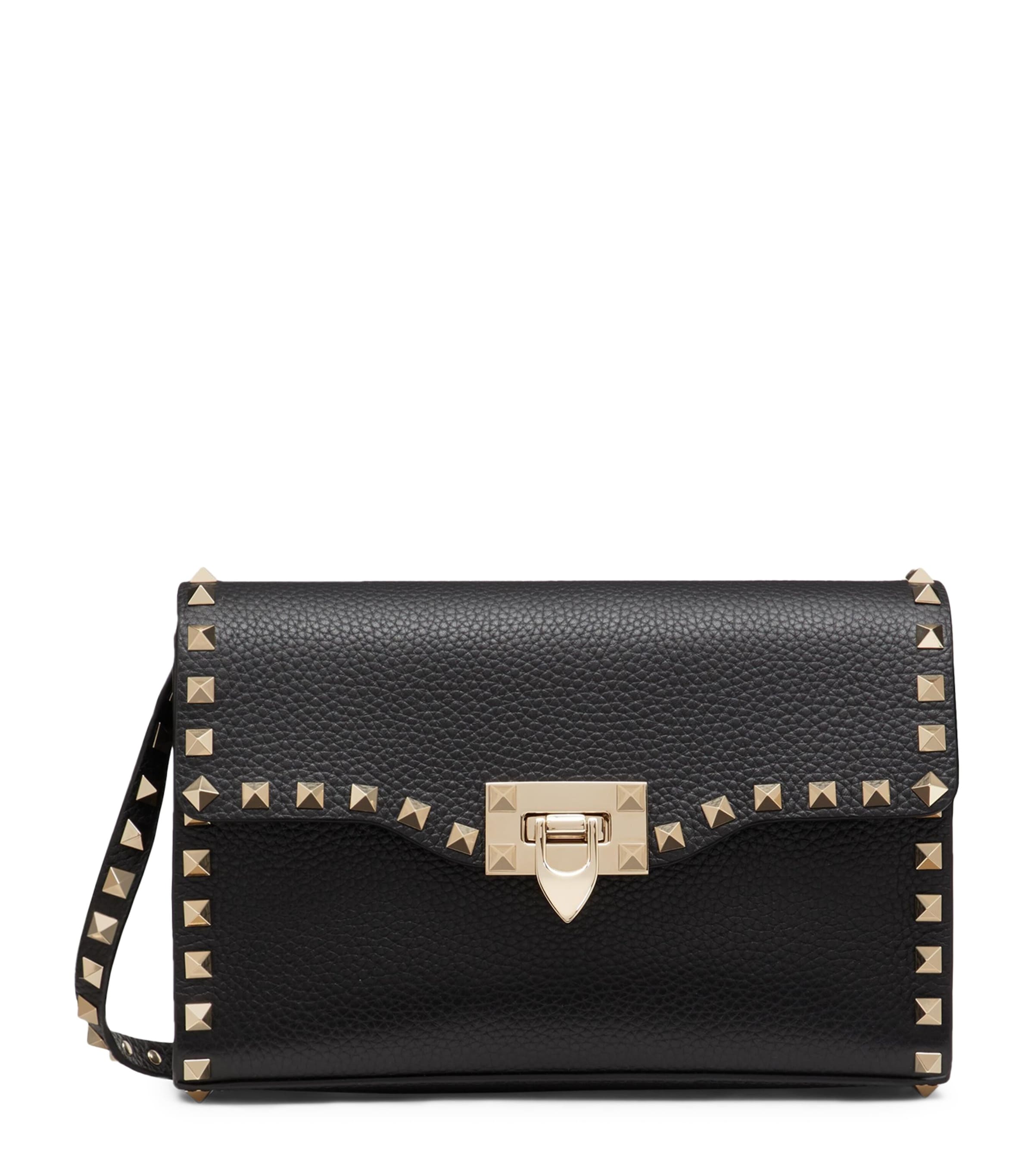 Valentino Rockstud Small Shoulder Bag In Black