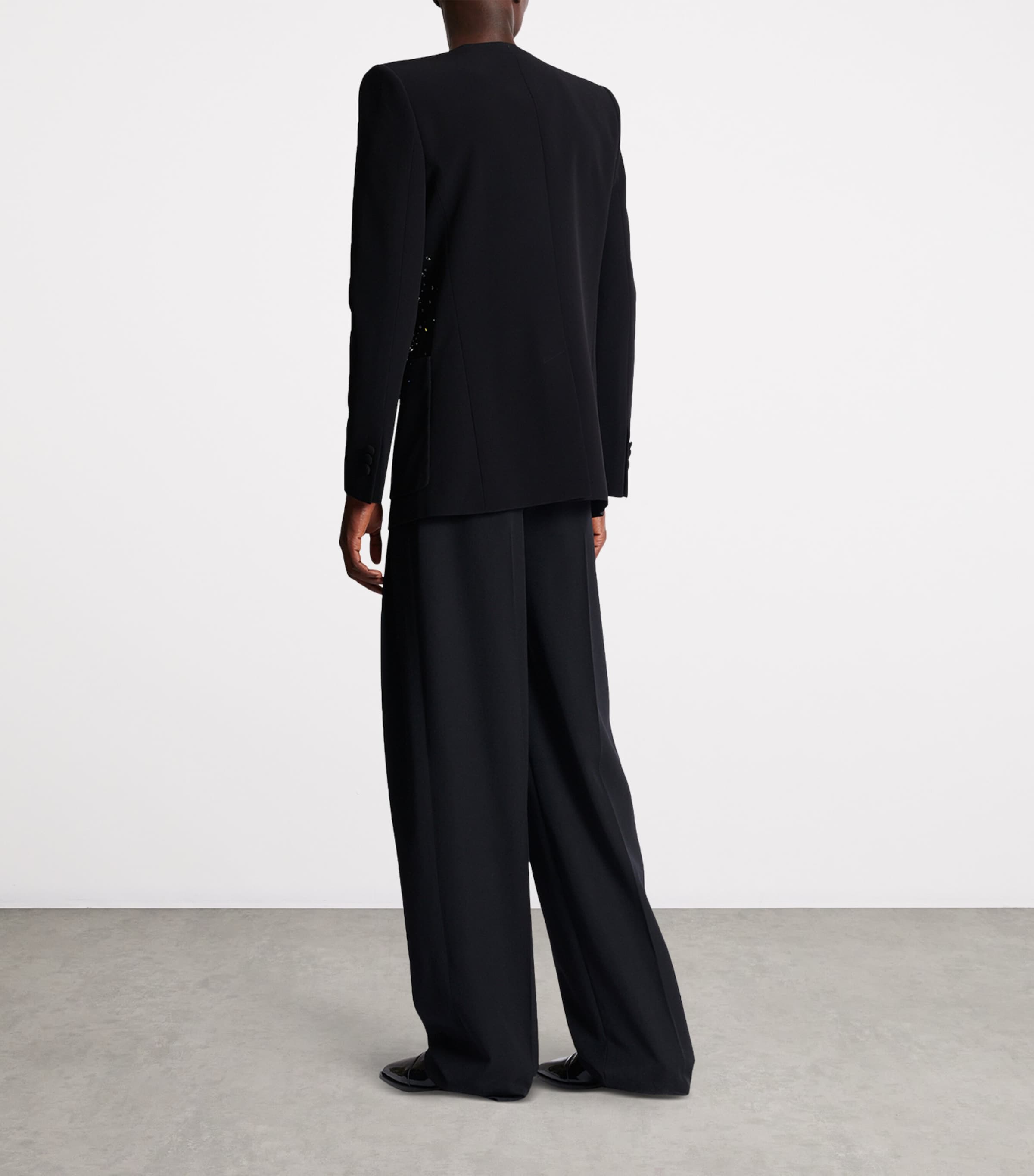 Rhinestone-Embellished Blazer EAW NOIR/CRISTAL Image 3