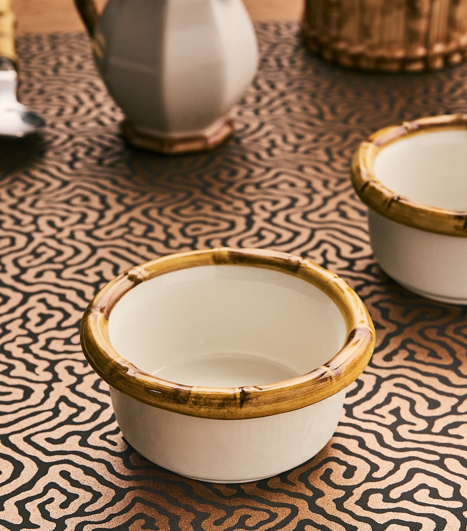 Les-Ottomans Set of 2 Bamboo Bowls (8cm) Natural Image 2