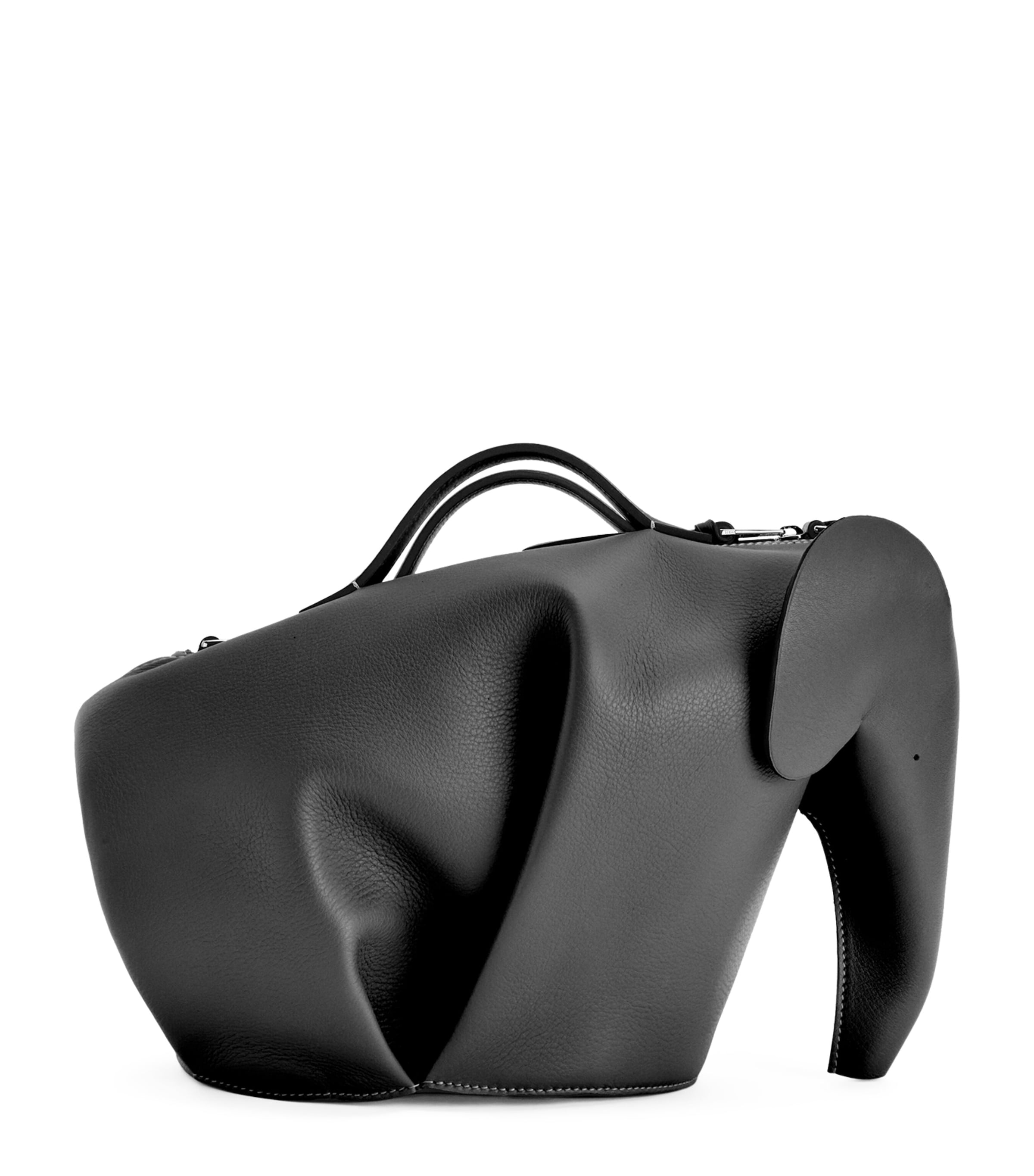 Loewe Leather Elephant Bag In Black