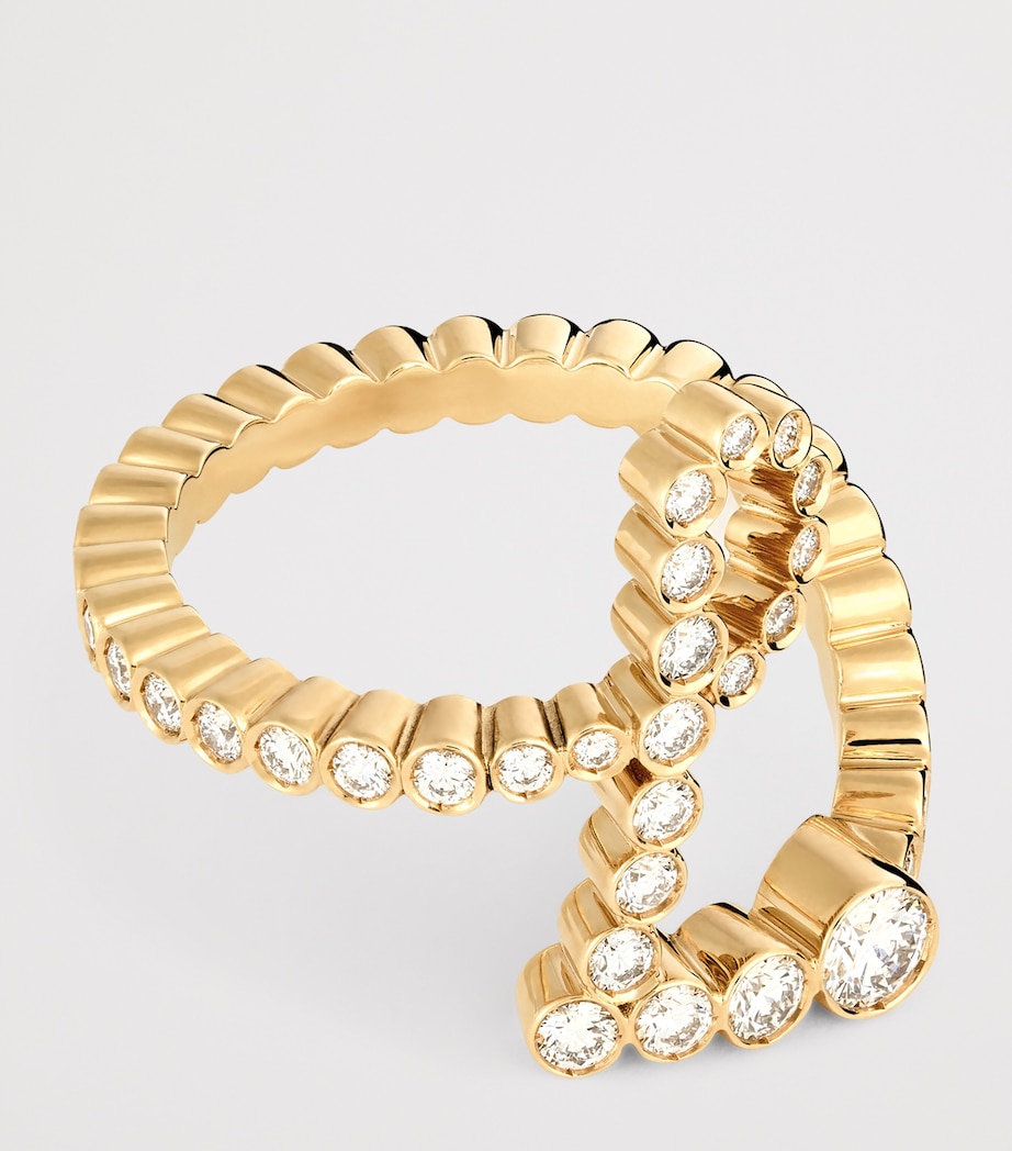 Yellow Gold and Diamond Ensemble ‘L’ Ring YELLOW GOLD Image 4