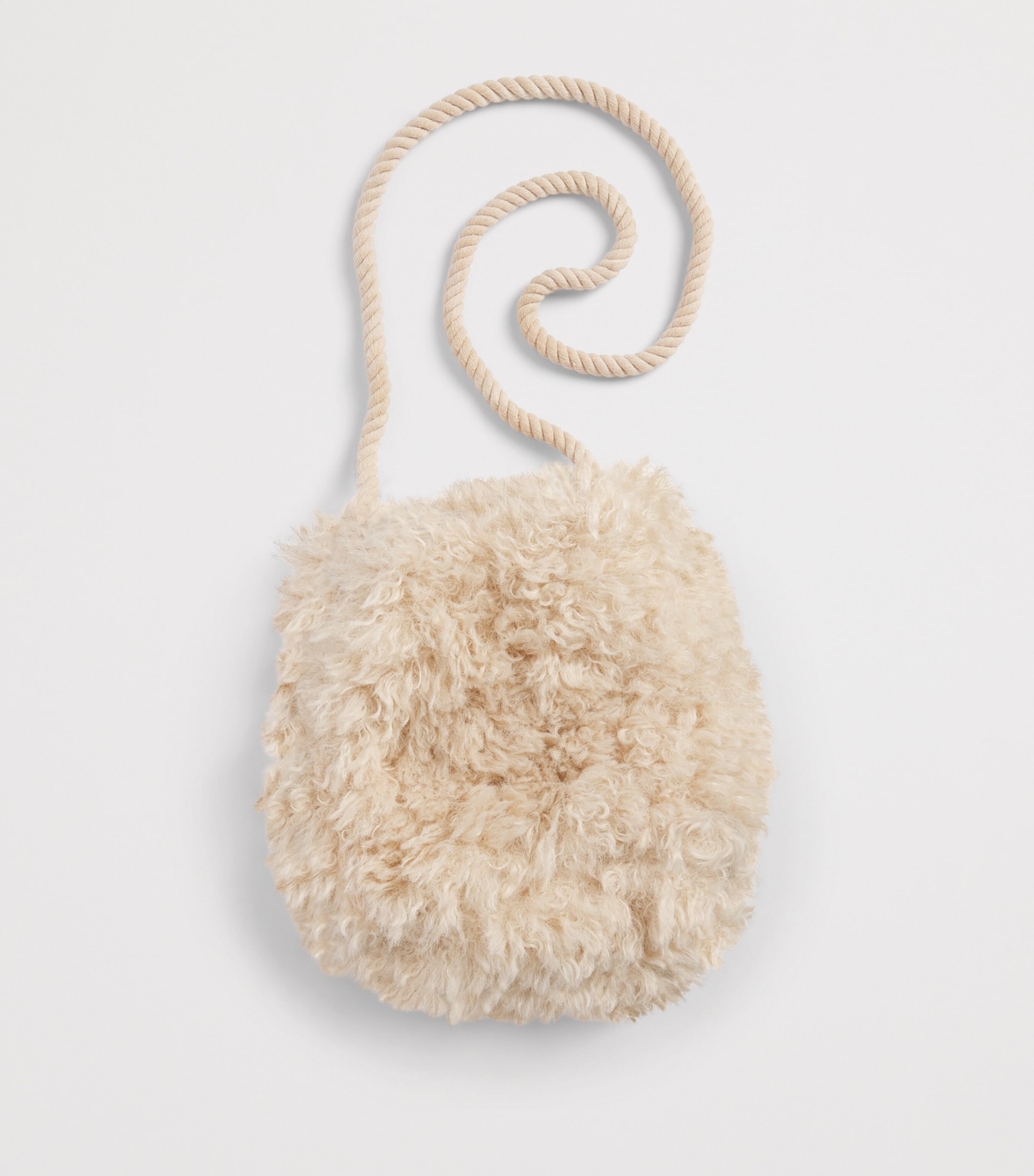 Bonton Shearling Pouch Cross-Body Bag Milk Image 2