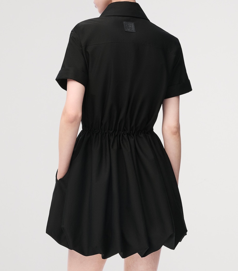 Tie-Waist Mini Shirt Dress BLACK Image 4