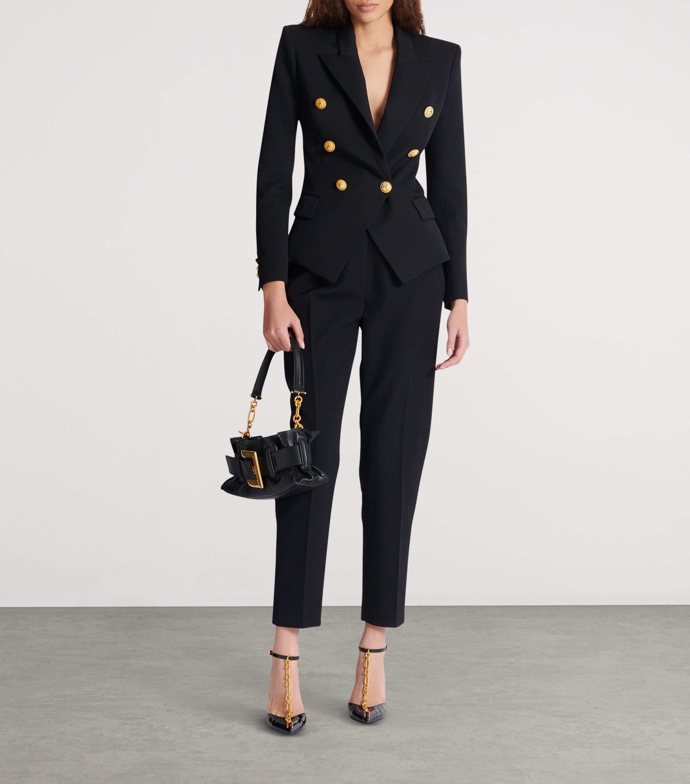 Balmain Wool Double-Breasted Blazer | Harrods US