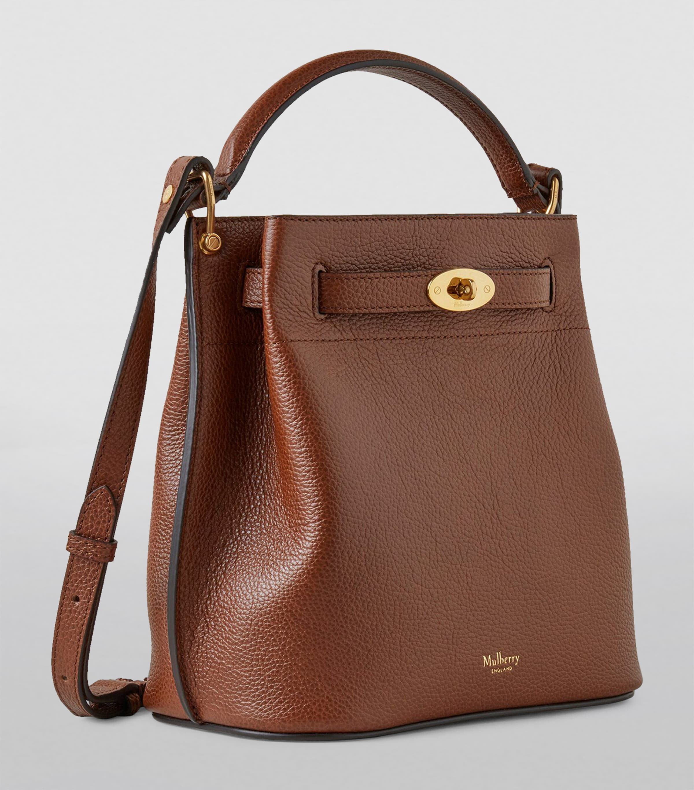 Leather Islington Bucket Bag OAK Image 4