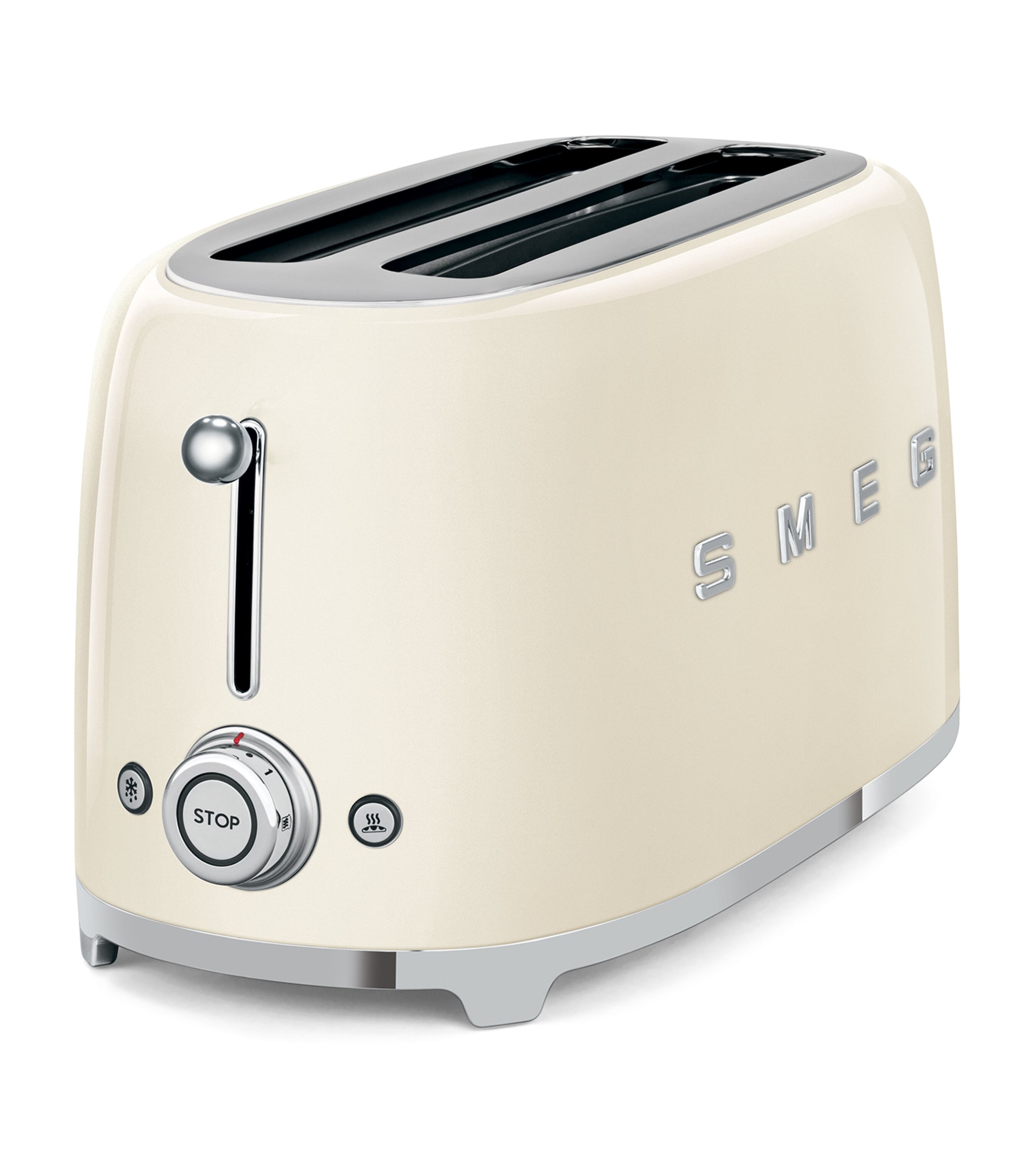 Smeg Long Slice Sourdough Toaster (2 Slots) Cream Image 2