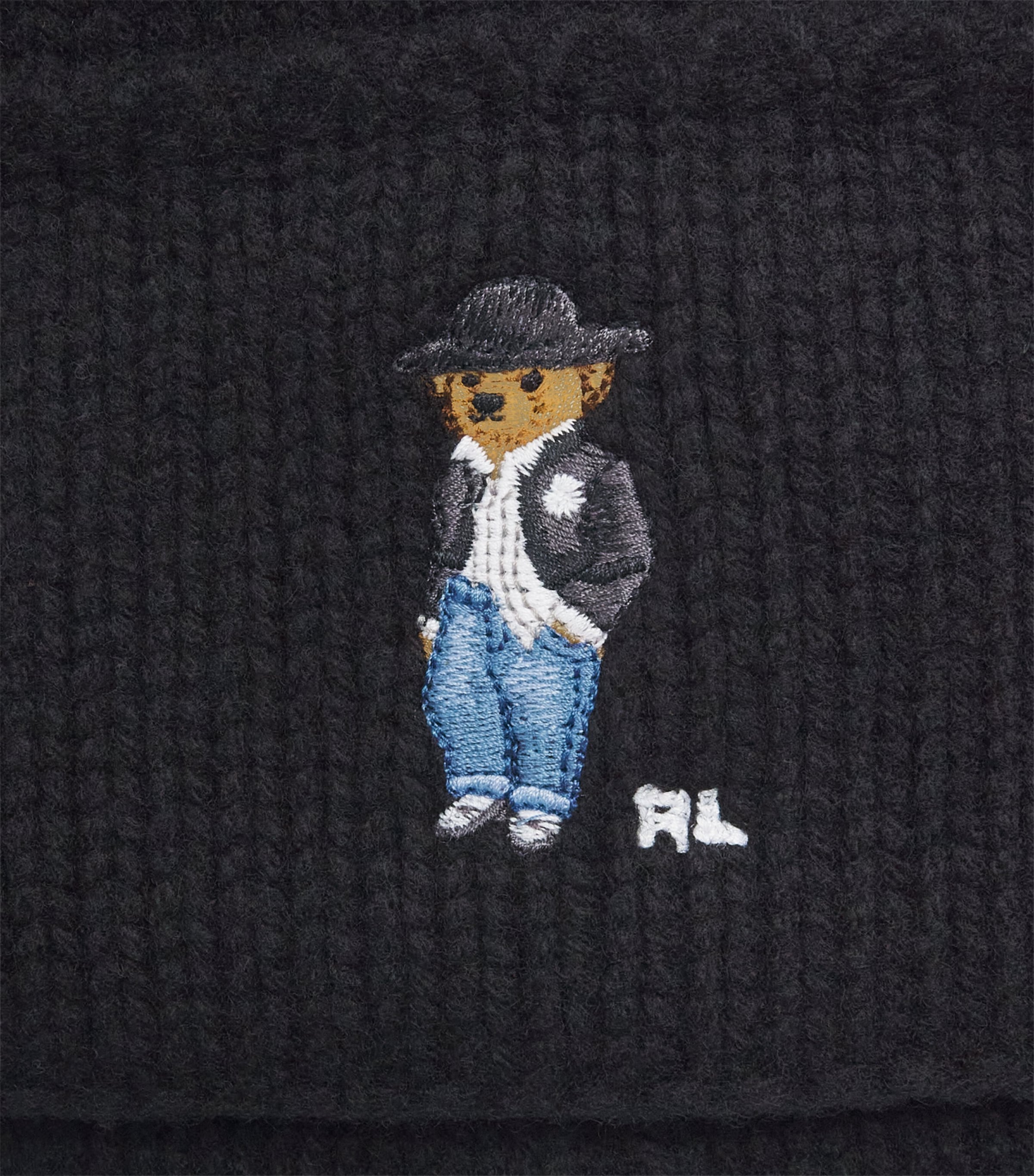 Polo Ralph Lauren Cotton Polo Bear Beanie Black Image 3