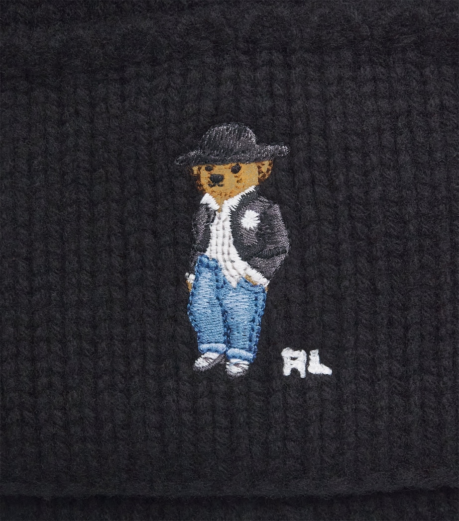 Polo Ralph Lauren Cotton Polo Bear Beanie Black Image 3