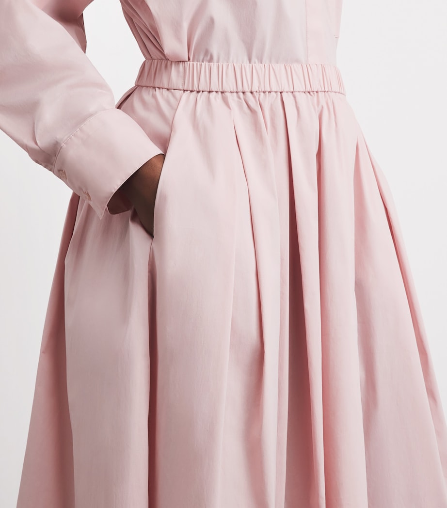 Stylein Womens Cotton-Blend Jorina Midi Skirt Off Pink Image 3