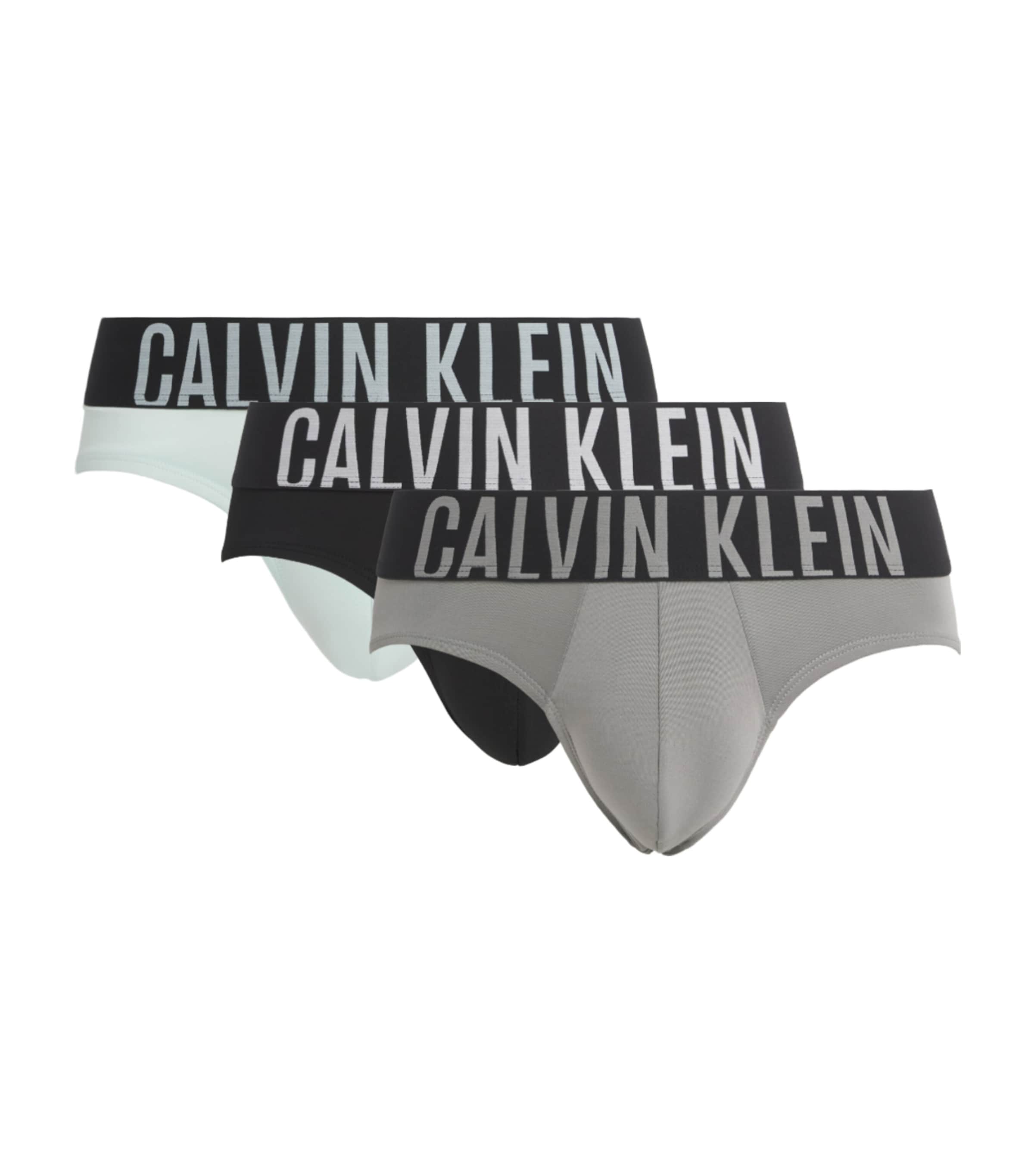 Calvin Klein Mens Intense Power Briefs (Pack of 3) Black/mist/mist Image 1