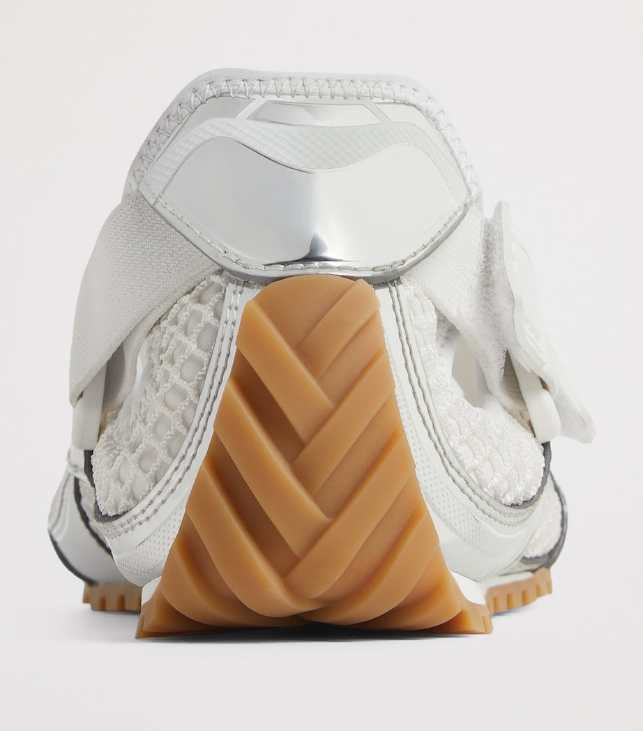 Fabric and Faux Leather Mary Jane Sneakers 1425 Image 5