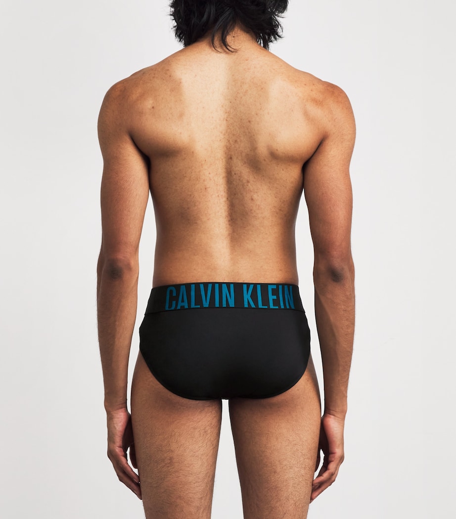 Intense Power Microfibre Stretch Hip Briefs (Pack of 3) ZDJBLACK W/ WHITE Image 3