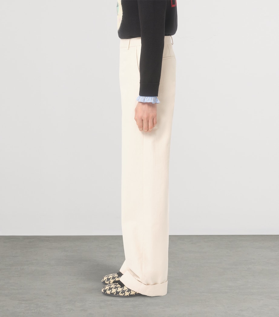 Cotton Straight-Leg Trousers 1SS Image 3