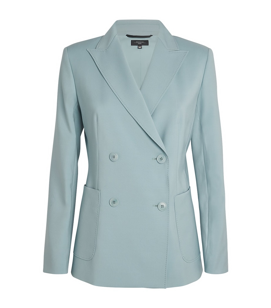 Wool Double-Breasted Blazer PASTEL GREEN Image 1