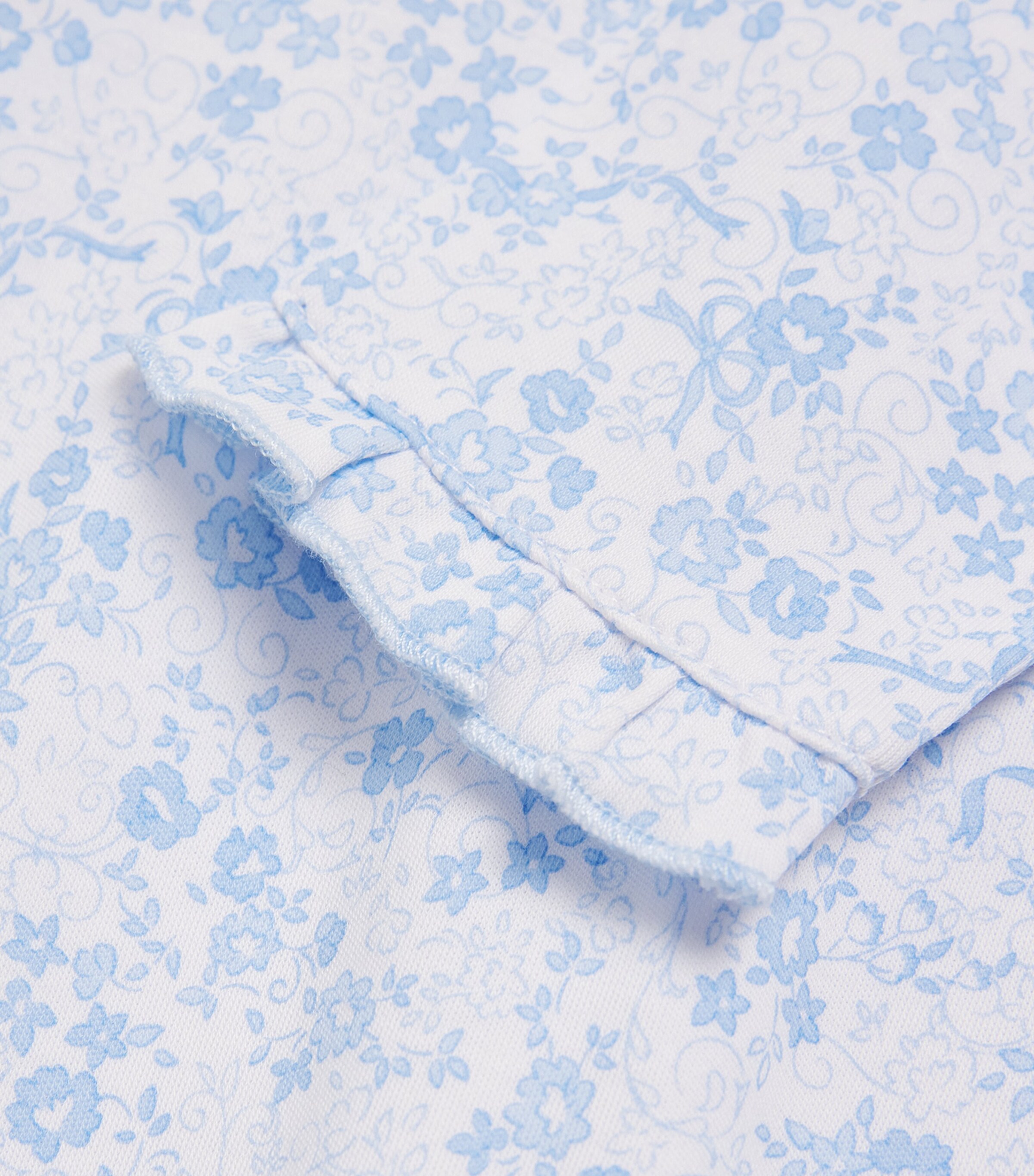 Kissy Kissy Pima Cotton Old English Roses All-In-One (Newborn-12 Months) Blue Image 3