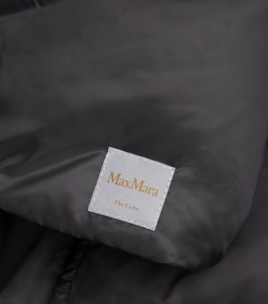 Down Quilted Longline Jacket BLACK Image 5