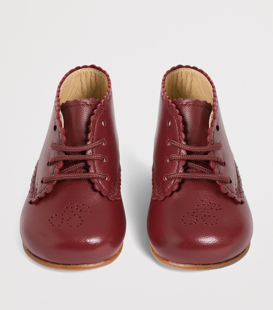 Leather Derby Shoes BORDEAUX Image 3