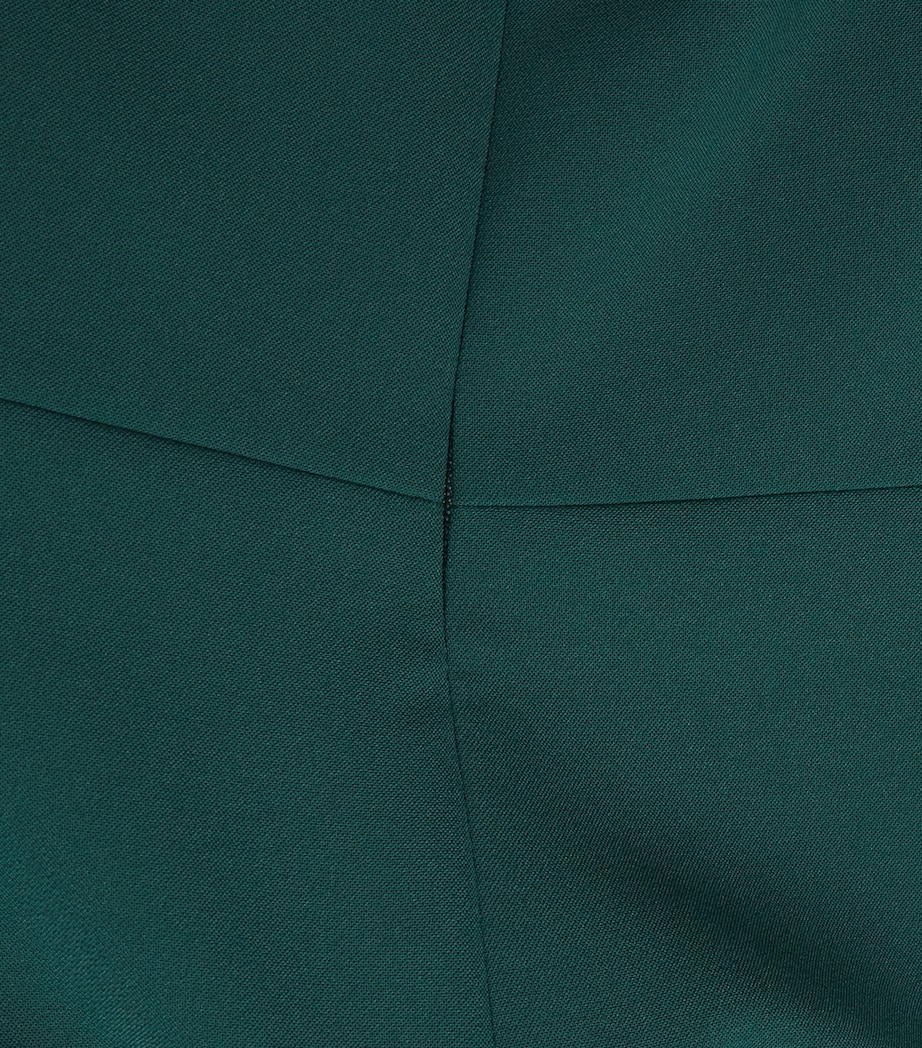 Crepe Draped Off-The-Shoulder Gown 034 PINE GREEN Image 5