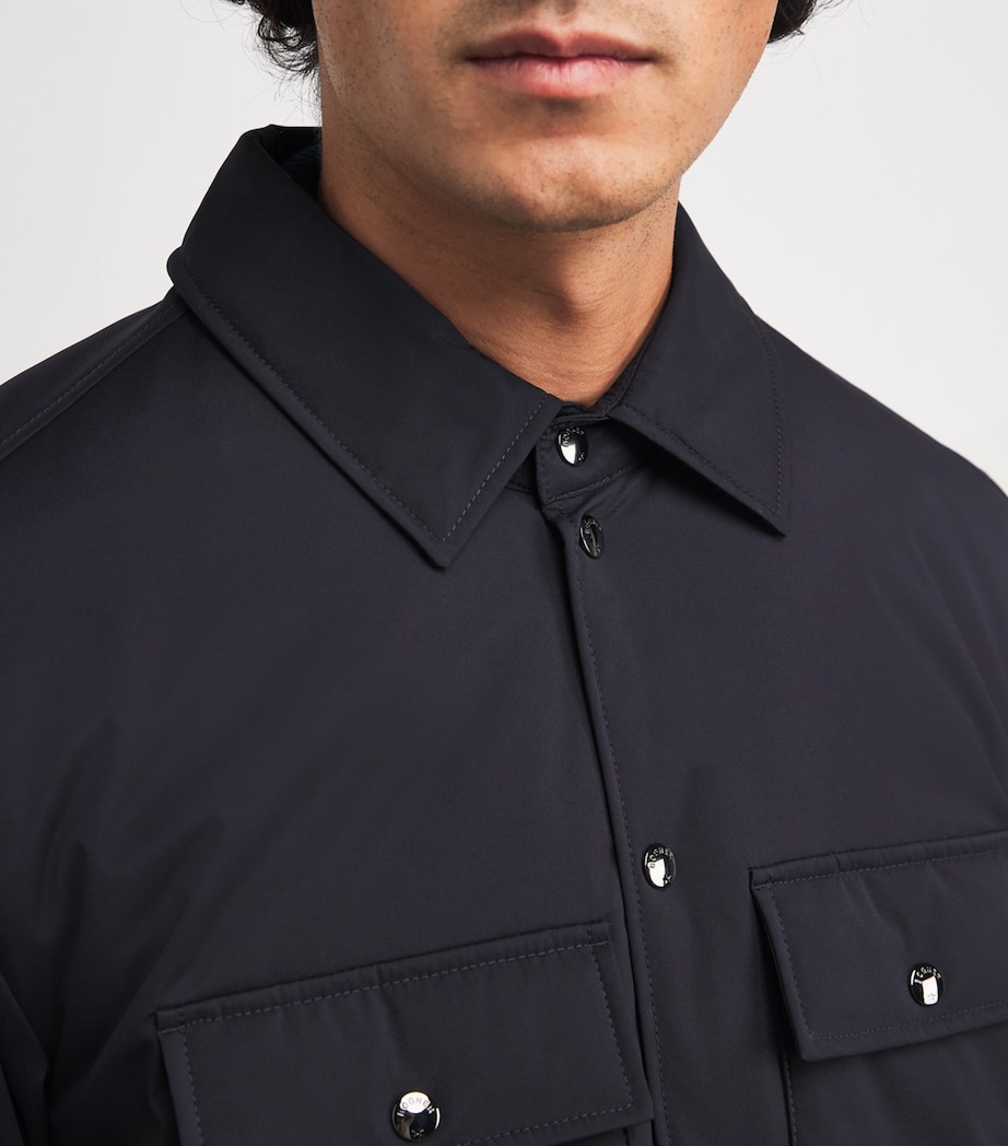 Water-Repellent Padded Olli Overshirt 464 NAVY Image 6