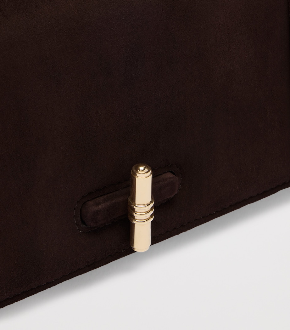 Suede May Clutch Bag EBONY Image 6