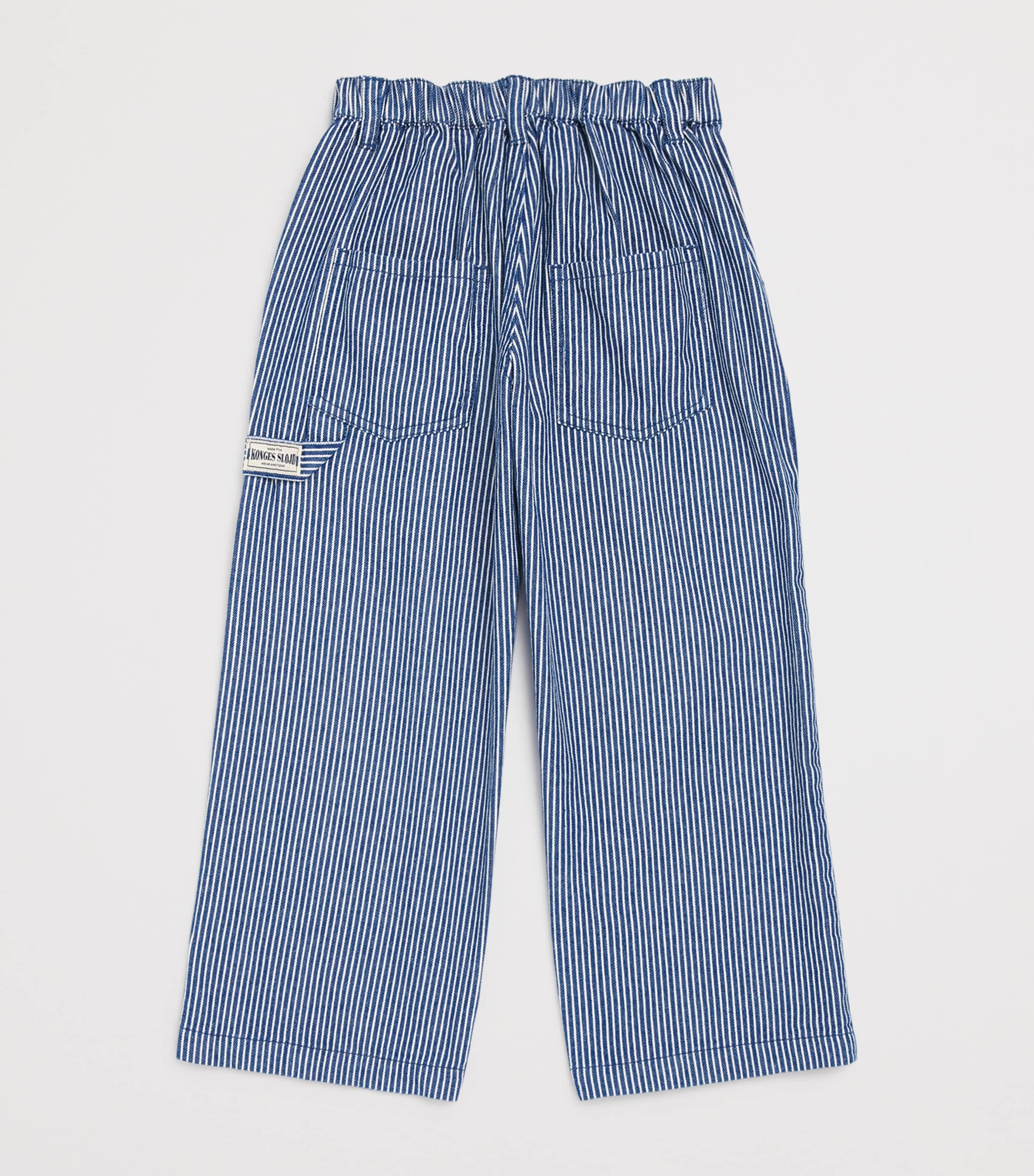 Organic Cotton Luc Trousers (9 Months - 10 Years) BLUE STRIPE Image 2