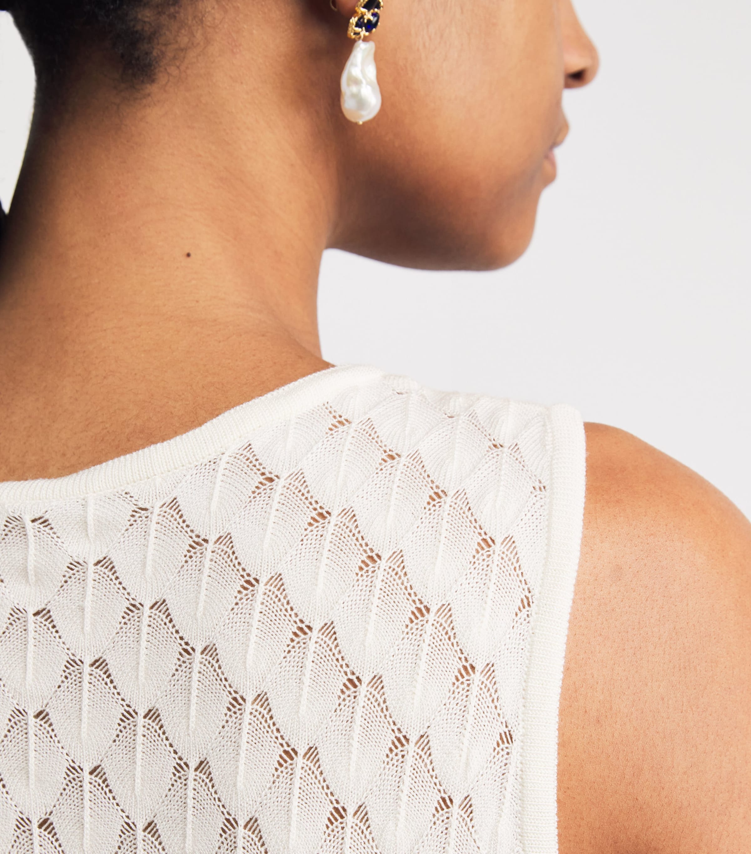 Crochet Sleeveless Dominica Maxi Dress NATURAL Image 5