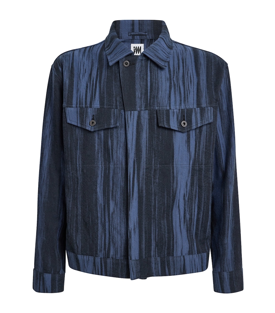 Jacquard Trucker Jacket 73-DARK BLUE Image 1